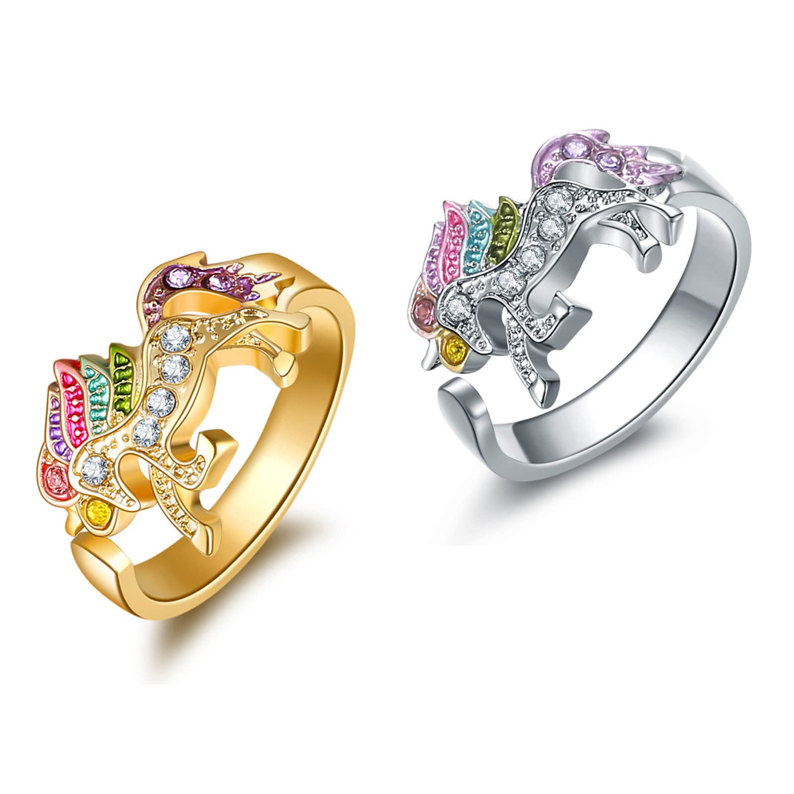 Adjustable Knitting Crochet Loop Rings (Gold+Silver) - Yarn Guide for Crocheting & Crafting