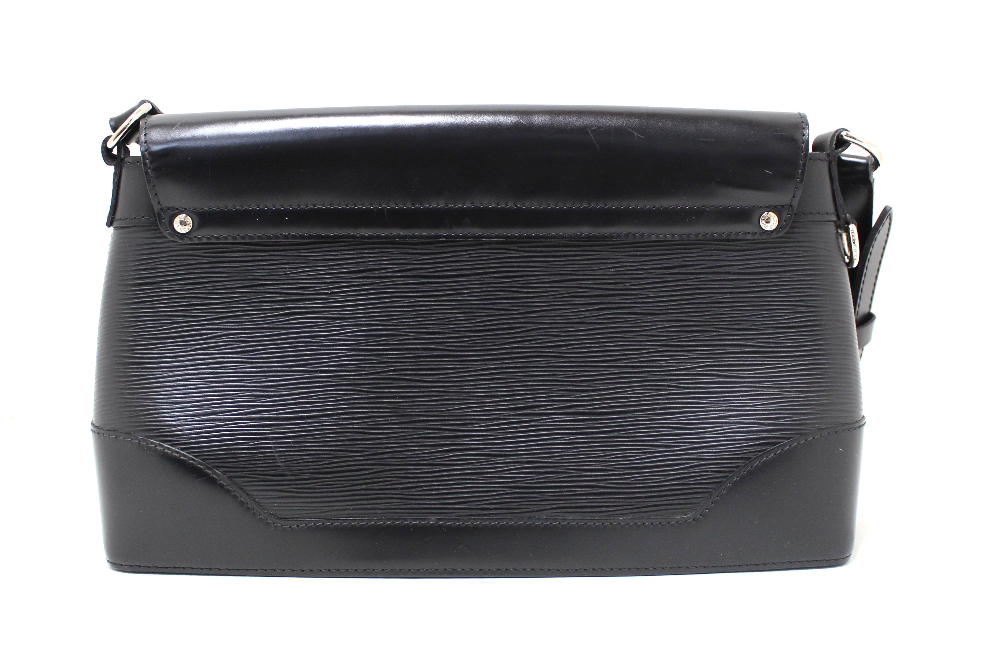 Authentic Louis Vuitton Black Epi Leather Bagatelle PM Shoulder Bag - Luxury Crossbody Purse for Women, Perfect for Work, Travel & Evening Events