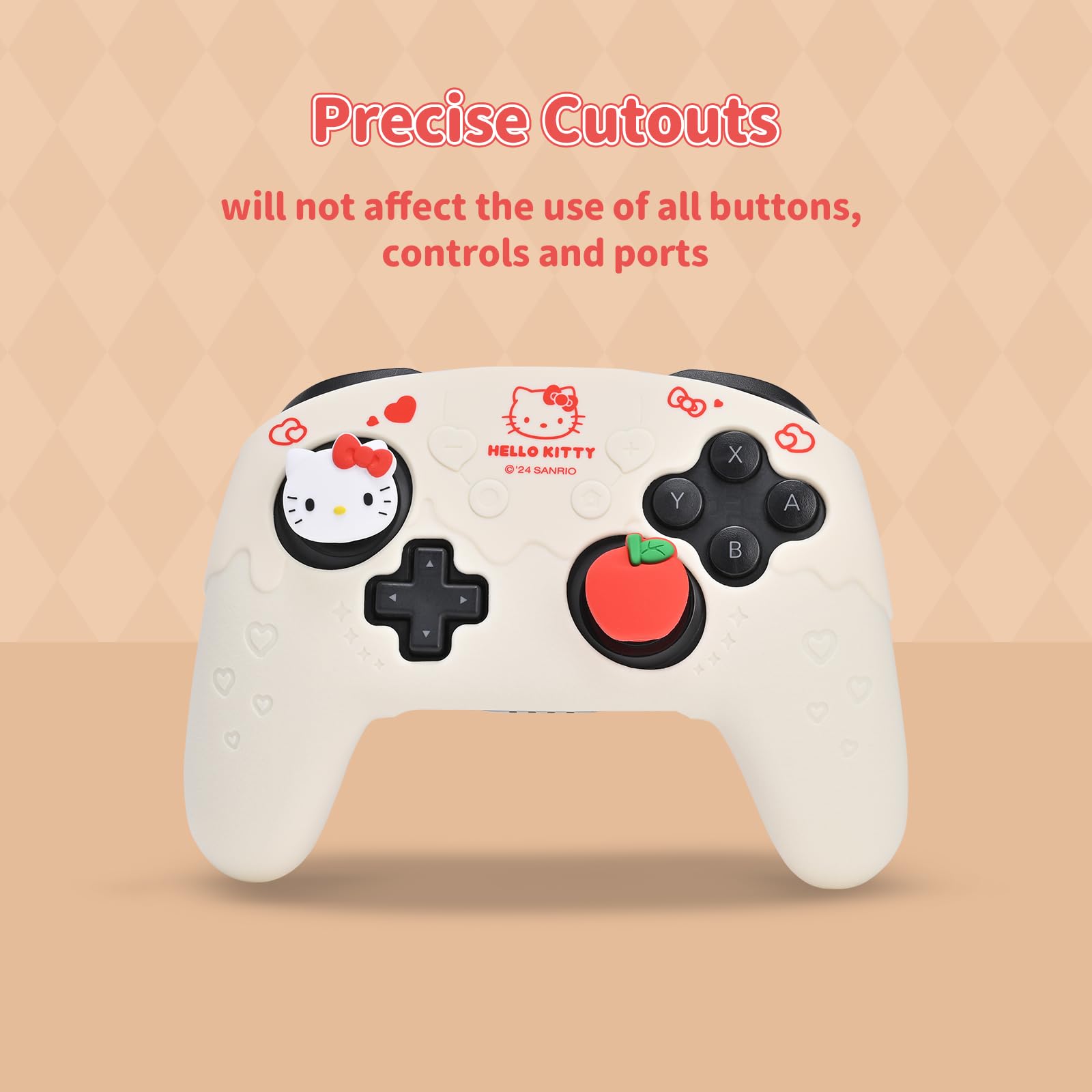 Premium Soft Silicone Cover Case for Nintendo Switch Pro Controller - Anti-Slip Grip Protector with 2 Thumb Grips & 2 Decorative Stickers - Perfect for Gaming, Travel Protection & Enhanced Comfort