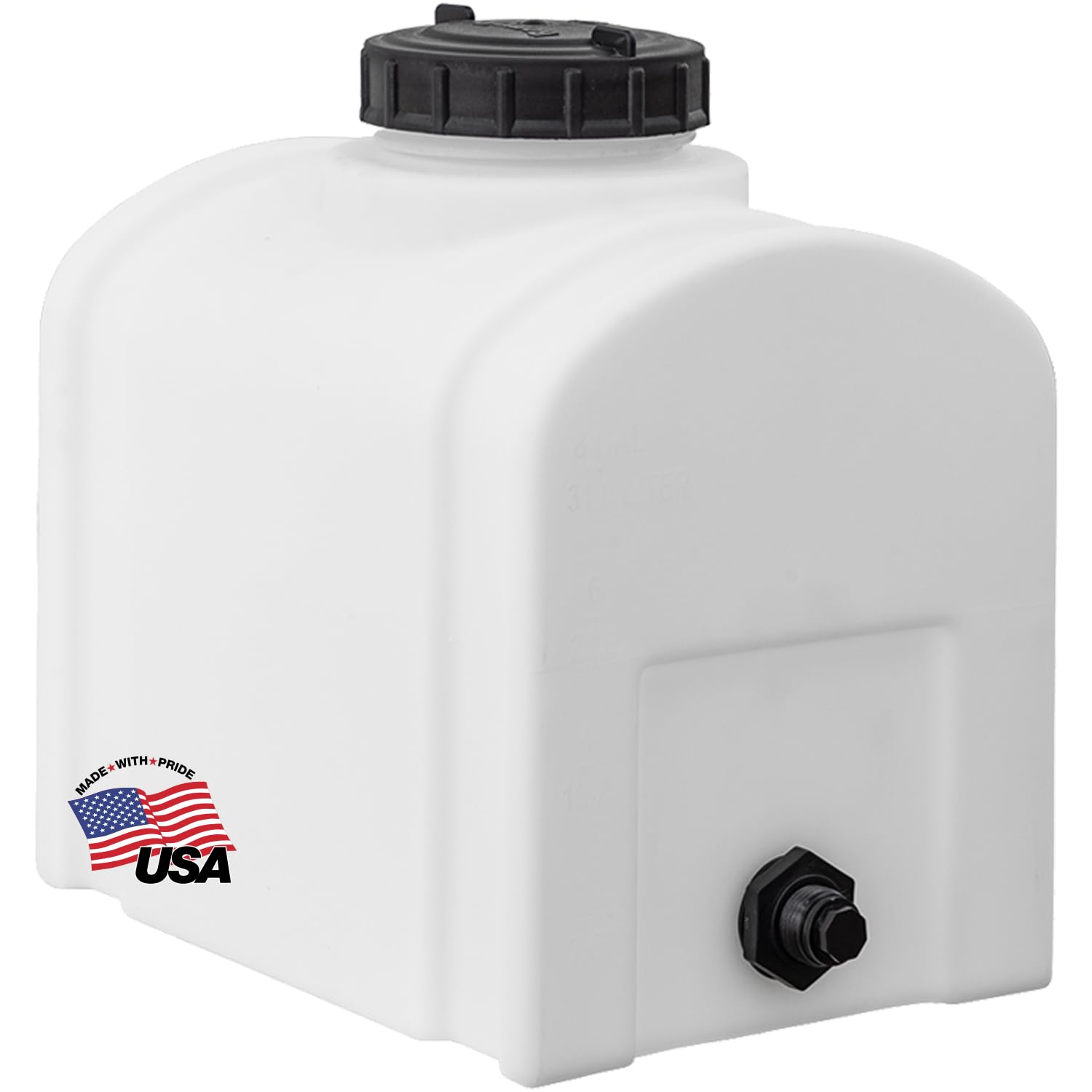 RomoTech 8 Gallon Polyethylene Water Storage Tank - USA Made, Rust & Corrosion Proof, for Water & Non-Flammable Liquids - Perfect for RV, Camping, Emergency Water Supply & Agricultural Use