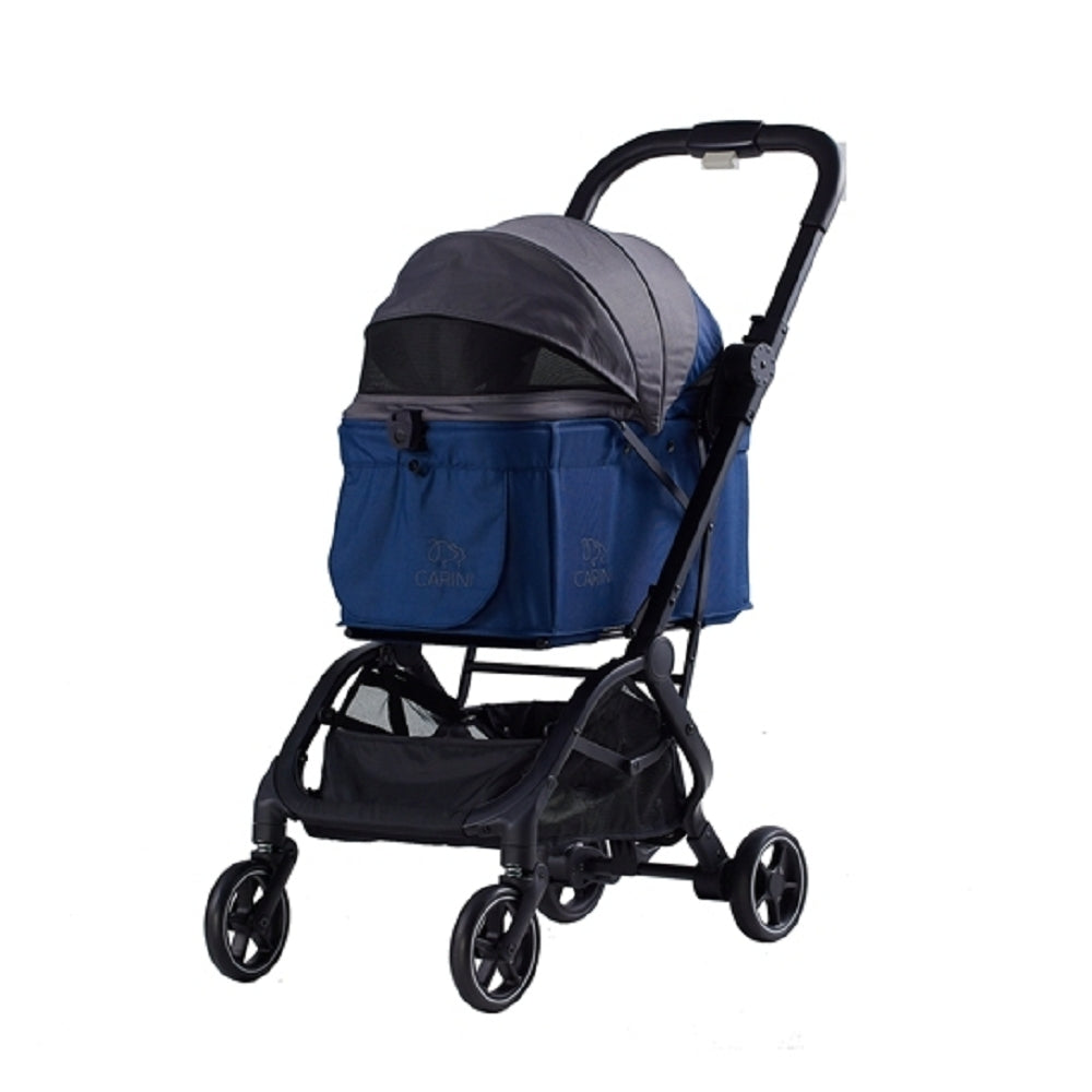 Lightweight Auto Folding Pet Stroller for Small Dogs & Cats - Compact Travel Carrier for Outdoor Walks, Shopping & Vet Visits