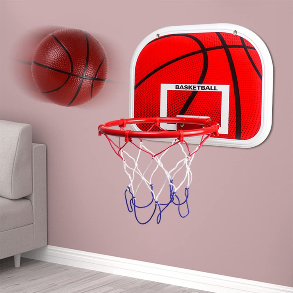 1 Set Indoor Hanging Basketball Hoop for Kids - Adjustable Height Basketball Toy Kit with Backboard & Net - Perfect for Boys Room Decor, Children's Basketball Training & Fun Indoor Play