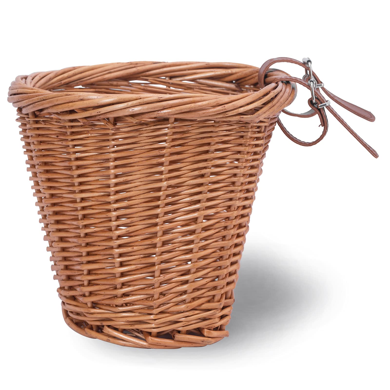 DRBIKE Wicker Bike Basket for Kids - Front Handlebar Basket for 12-18 Inch Bikes, Balance Bikes & Scooters - Durable Kids Bicycle Accessories - Perfect for Picnics, School Runs & Outdoor Adventures