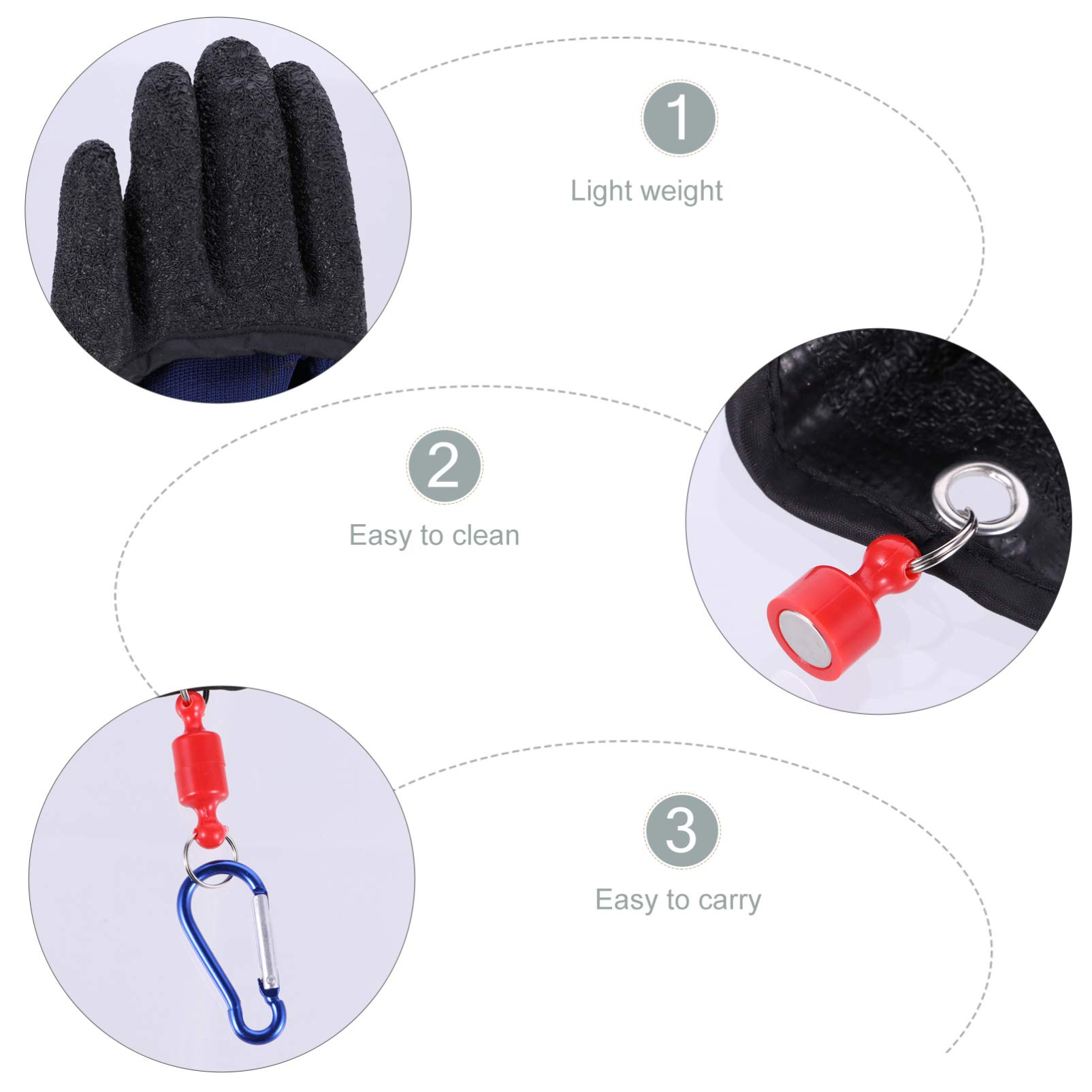 BESPORTBLE Fishing Gloves for Men - Puncture Resistant, Non-Slip Grip - Ideal for Saltwater, Freshwater, Ice Fishing & Kayak Angling