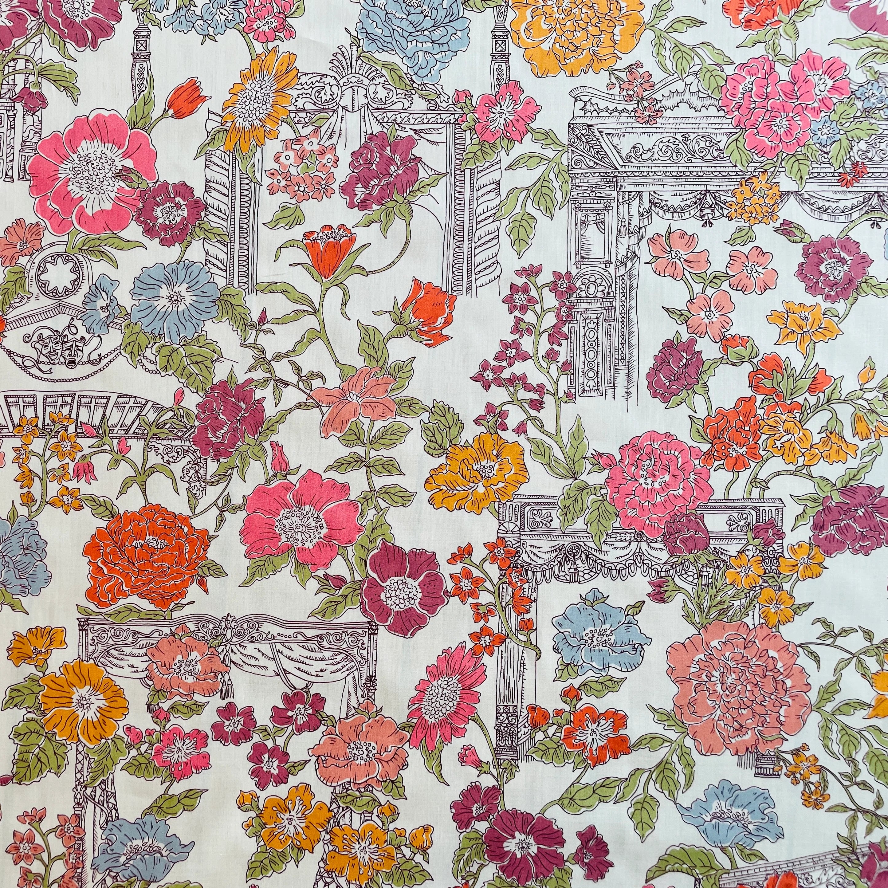 Liberty Tana Lawn Mary B Floral Cotton Dress Fabric - Perfect for Summer Dresses, Skirts & DIY Sewing Projects