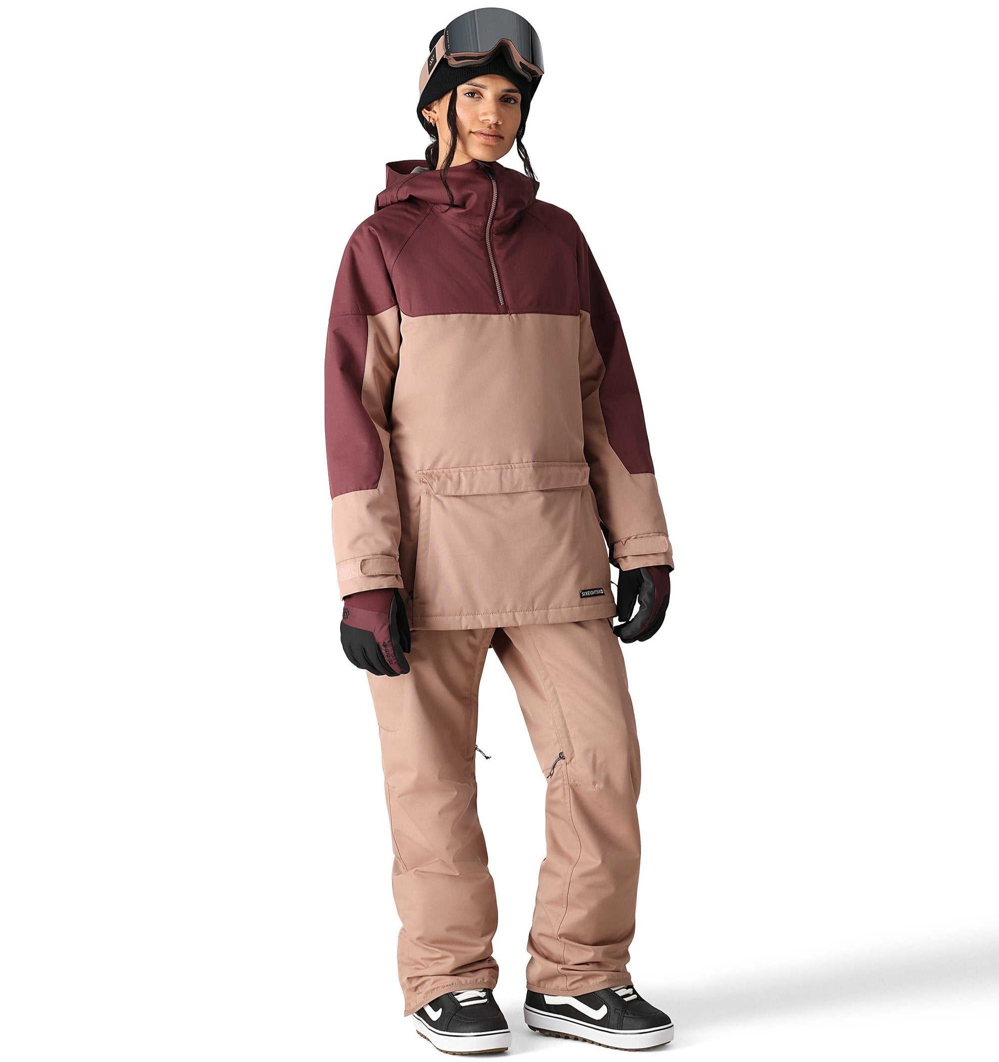 686 Women's Upton Insulated Anorak Jacket - Waterproof Winter Coat with Fleece Lining for Hiking, Skiing & Outdoor Activities (2025 Edition)