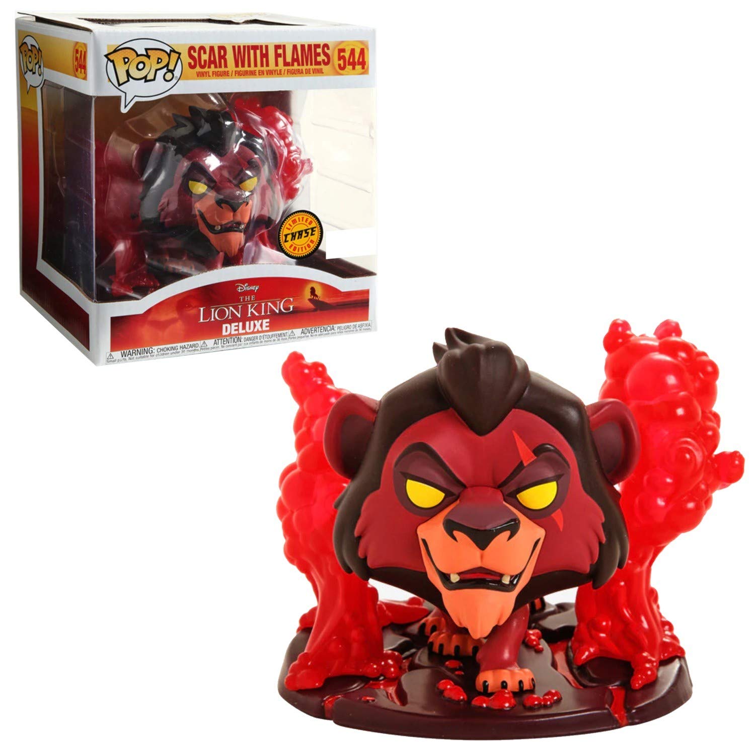 Funko POP! Scar with Flames - Chase Limited Edition RED Vinyl Figure | Disney's The Lion King Collectible Toy for Fans & Gift Idea | Display for Home, Office or Shelf Decor