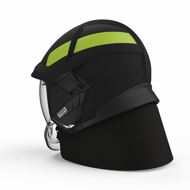 CAIRNS XF1 Modern Firefighter Helmet - Black Matte Finish | Lightweight & Durable Fire Safety Gear for Professional Firefighters & First Responders | Ideal for Emergency Rescue, Firefighting & Hazardous Environments