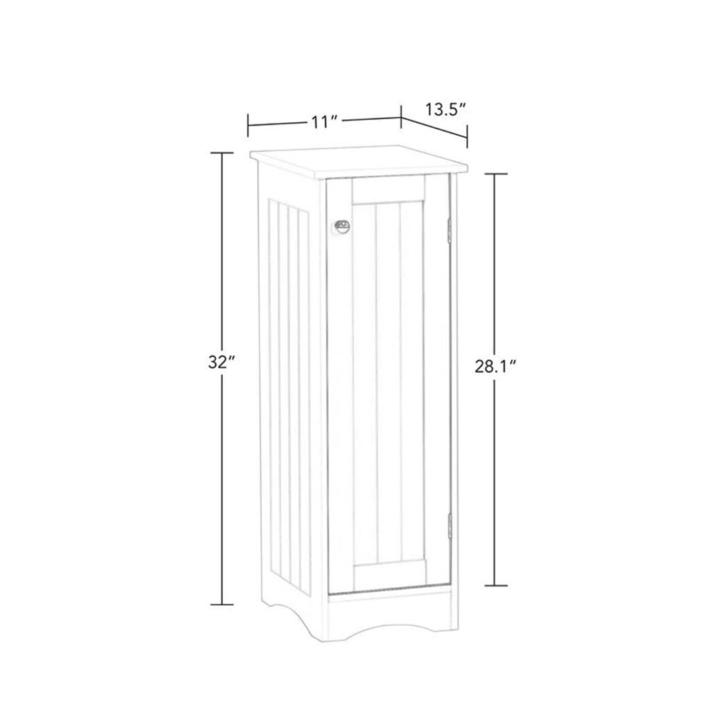 RiverRidge Ashland Slim Linen Cabinet White - Narrow Bathroom Storage Cabinet with 2 Adjustable Shelves - Space Saving Cabinet for Small Bathrooms, Bedrooms & Hallways - Perfect for Towels, Toiletries & Home Organization