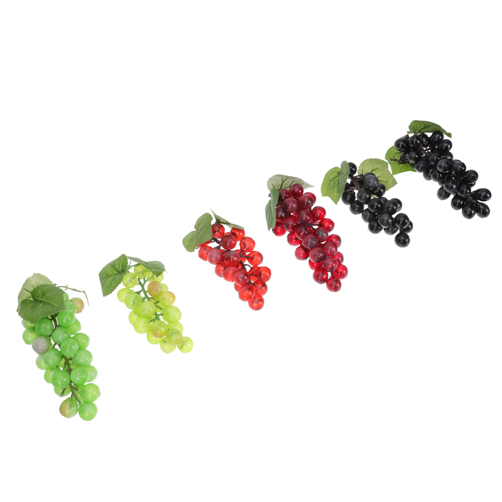YARNOW 6 Bunches Artificial Grapes - Realistic Fake Plastic Grapes Clusters for Wedding, Kitchen, Centerpiece Decor - Lifelike Faux Fruit Hanging Ornaments for Home, Party & Table Decoration
