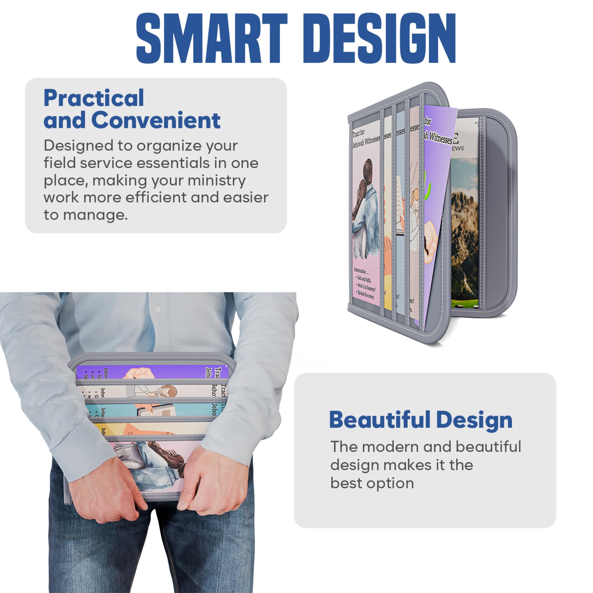 JW Magazine and Tract Holder - Durable JW.org Accessories for Field Service & Ministry Organization - Perfect Jehovah's Witness Pioneer Gifts for Conventions & Best Life Ever Events - Ideal for Door-to-Door Ministry, Bible Study Materials & Convention Supplies