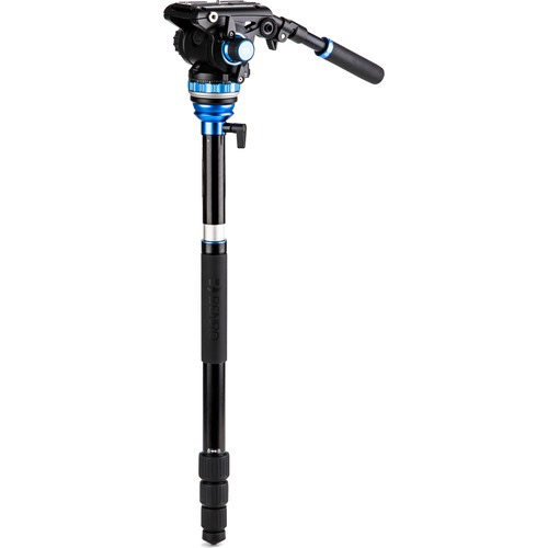 Benro A3883 Travel Angel Aero Video Tripod Kit with Levelling Column & S6PRO Head - Lightweight Aluminum Tripod for Travel Photography, Vlogging & Outdoor Shooting