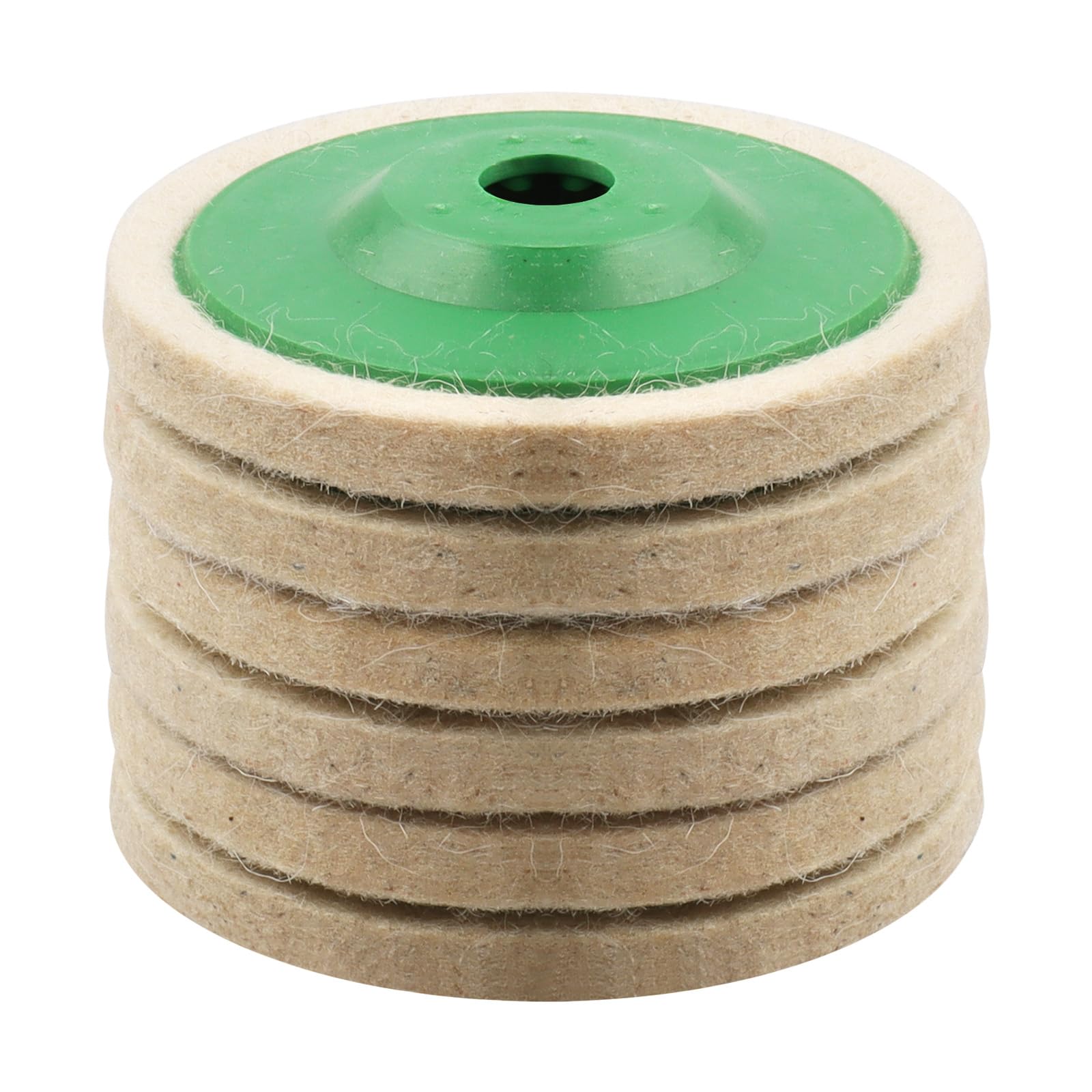 6 Pack 4.5 Inch Wool Felt Polishing Wheel Discs for Angle Grinder - Buffing & Polishing Pads for Metal, Jewelry, Woodworking - Perfect for DIY, Automotive, and Metal Fabrication Projects