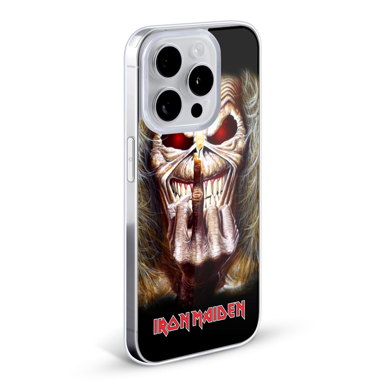 Officially Licensed Iron Maiden Candle Art Soft Gel Phone Case for Apple iPhone 11 Pro Max - Rock Music Fan Gift, Protective Cover for Daily Use & Concerts