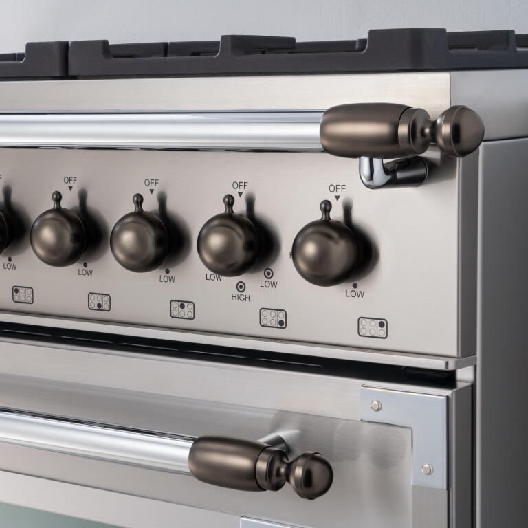 Bertazzoni DS1HERTSB Heritage Decor Set 1 - Matte Satin Black Finish | Premium Kitchen Appliance Accessories | Perfect for Modern & Classic Kitchen Designs