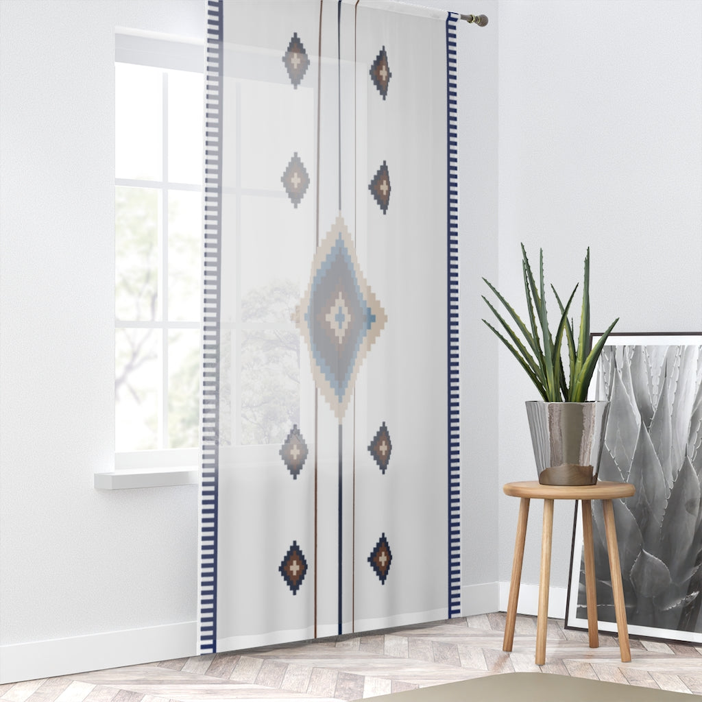 Storm Clouds Print Sheer Window Curtains - Lightweight Polyester Fabric with One-Sided Design for Living Room, Bedroom & Home Decor