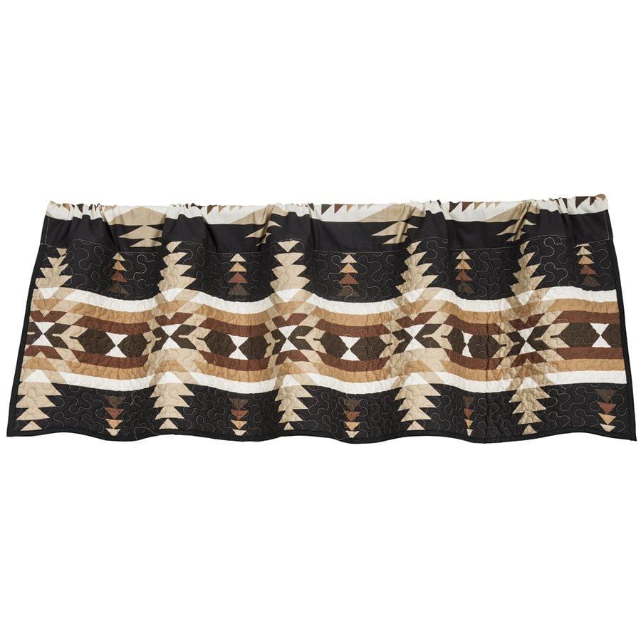 Yosemite Kitchen Valance with Aztec Pattern - Stylish Window Curtain for Modern Home Decor - Perfect for Kitchens, Dining Rooms & Farmhouse Style Interiors
