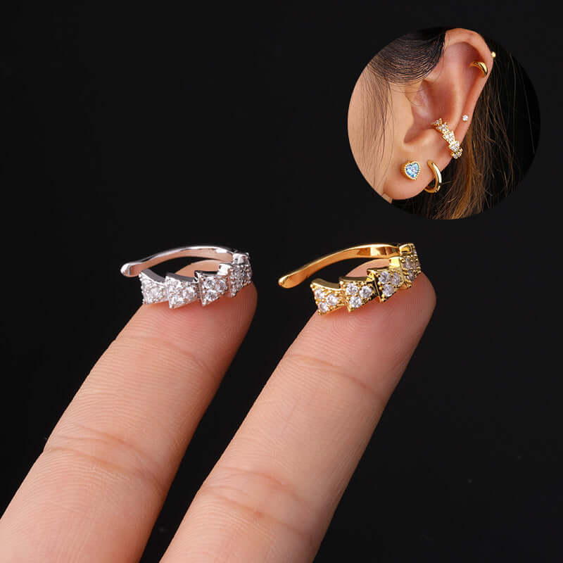 18K Gold Cartilage Ear Cuff Clip - Non Pierced Earring for Helix & Outer Ear - Elegant Jewelry for Women, Perfect for Parties, Weddings & Everyday Wear