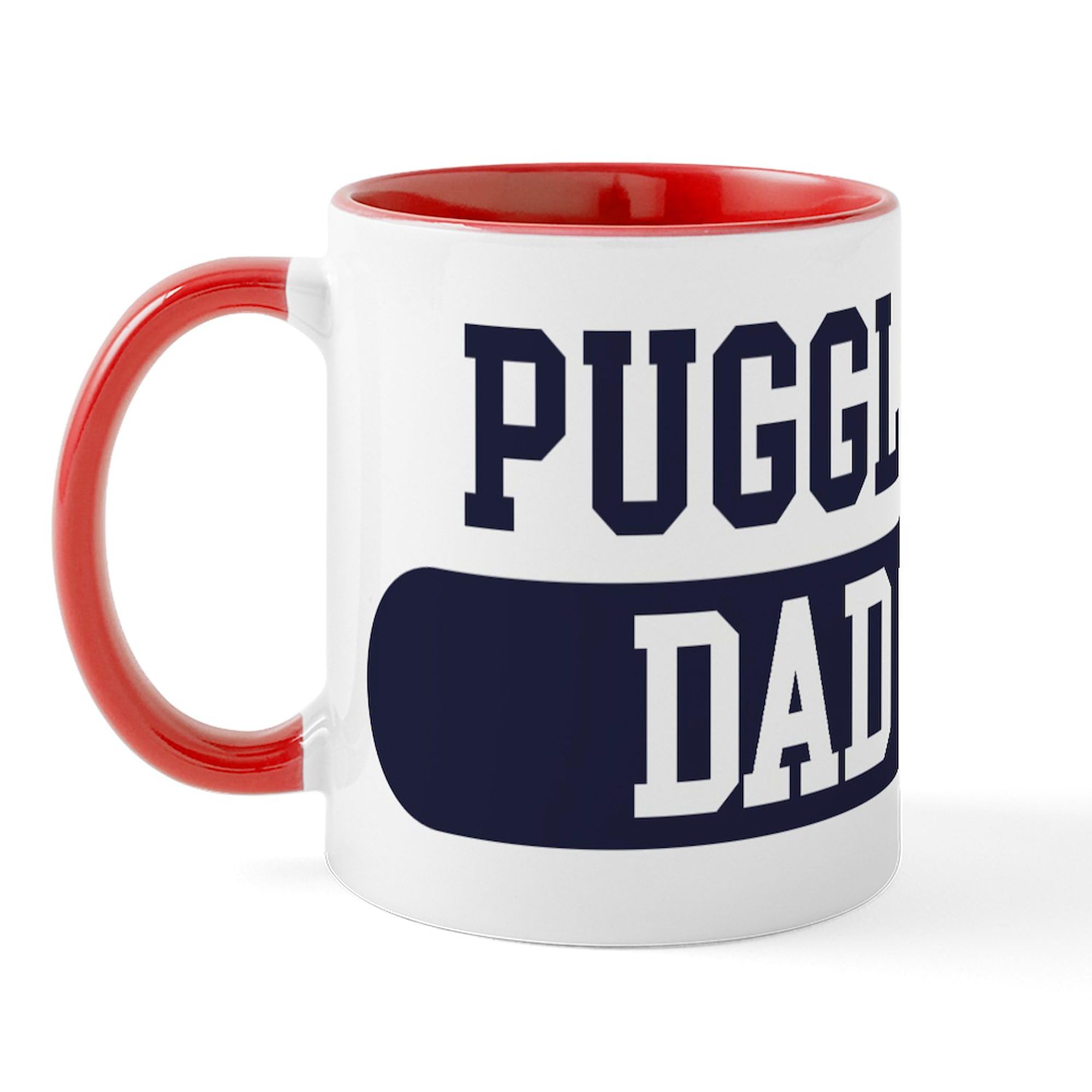 Puggle Dad Mug - 11 oz (325 ml) Ceramic Coffee Cup for Tea & Hot Drinks - Funny Dog Lover Gift for Father's Day, Birthday & Office Use