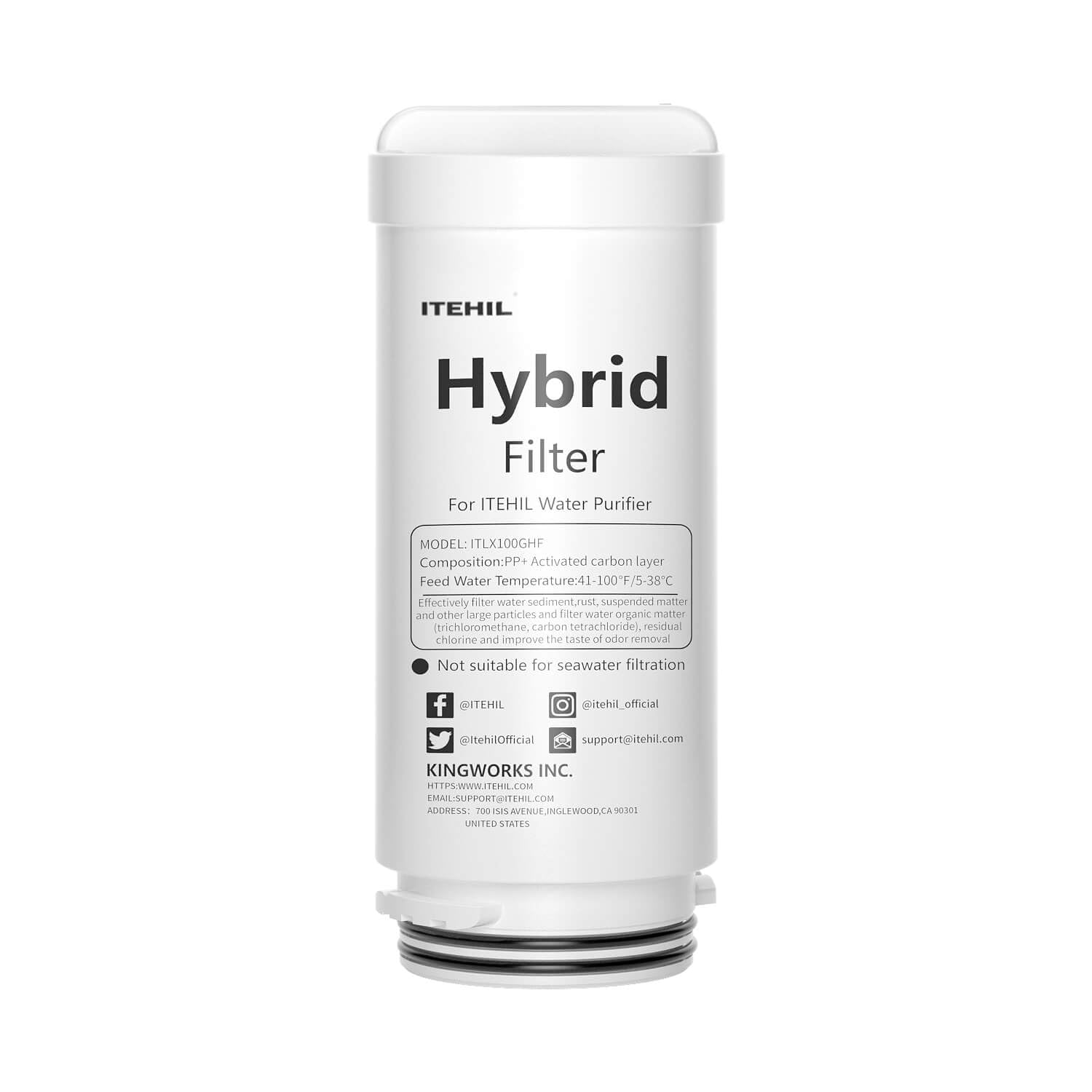 Hybrid Water Filter Replacement for ITEHIL Water Purifier | High-Performance Filtration System | Perfect for Home, Office & RV Use