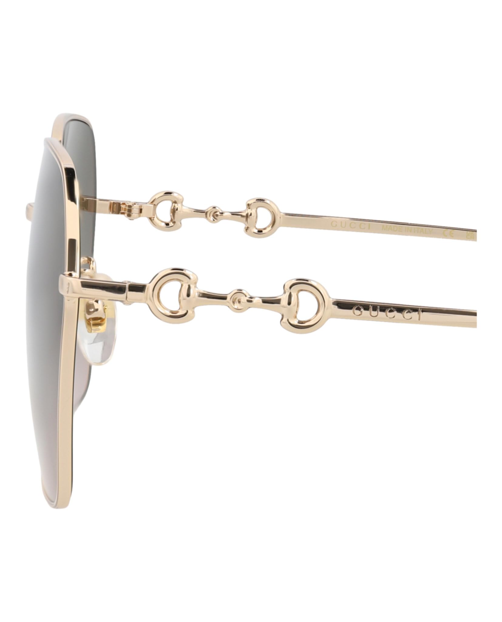 Gucci Square-Frame Metal Sunglasses for Women & Men - UV Protection Luxury Fashion Sunglasses for Outdoor, Driving & Vacation