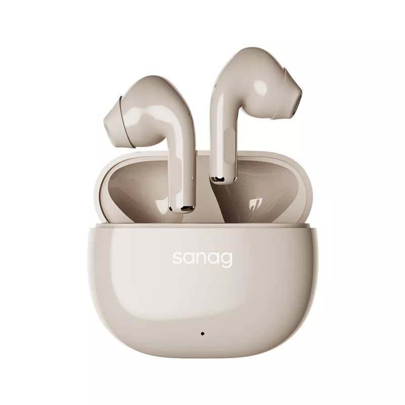Sanag T30S Pro Half In Ear Bluetooth 5.3 Wireless Earbuds with ENC Noise Cancellation, 30H Playtime, IPX5 Waterproof - Perfect for Gym, Running, Workout & Commuting