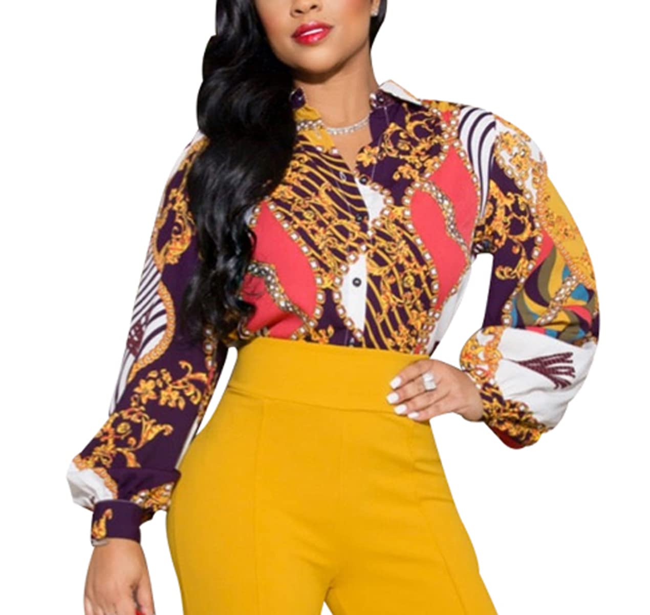 Women's Button Down Blouses - Fashion Business Casual Long Sleeve Dressy Shirts & Sexy Tops for Office, Dating & Special Occasions