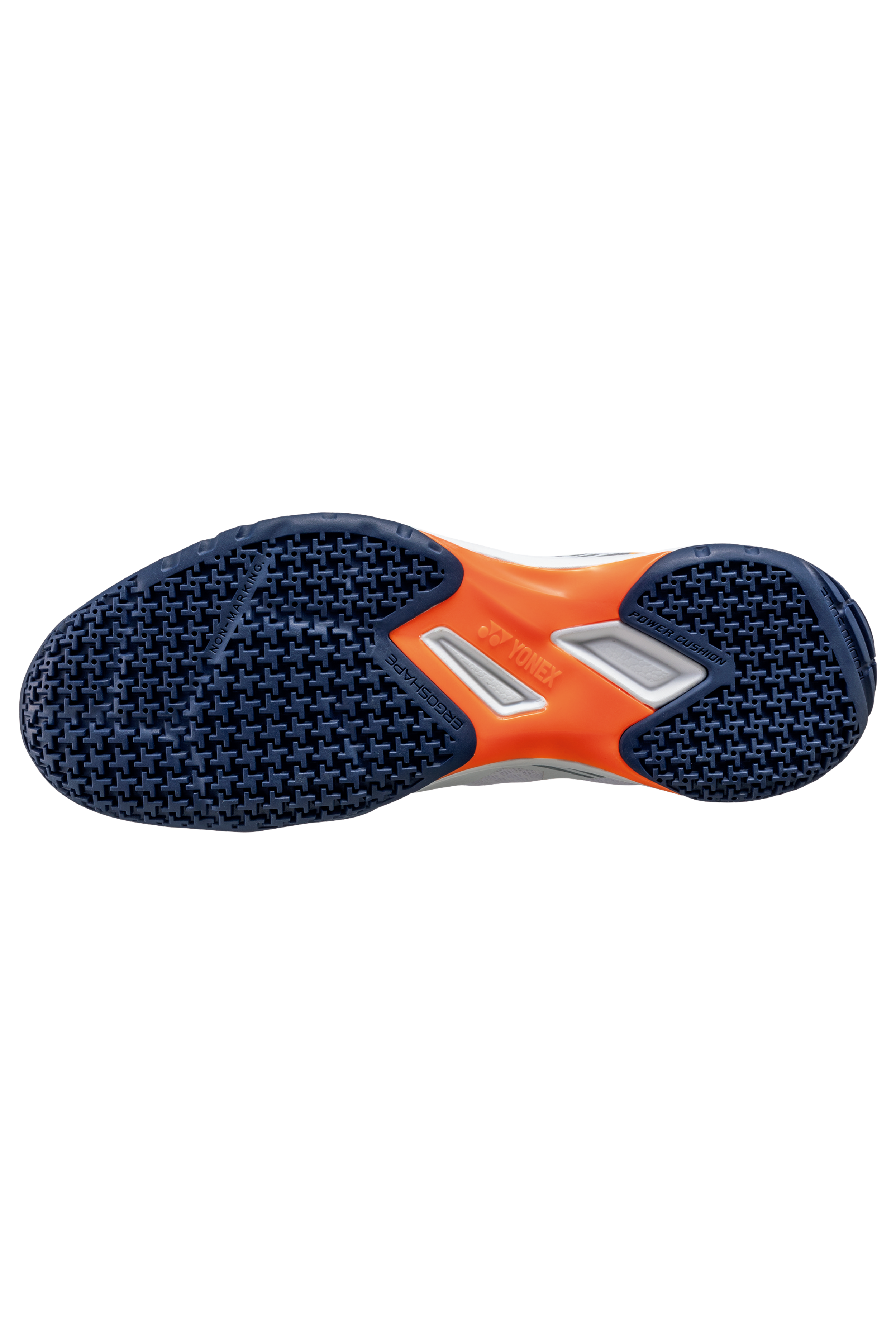 Yonex PC Cascade Strider Beat Badminton Shoes 2024 - White/Orange - Lightweight & Breathable for Indoor Court Sports - Perfect for Badminton, Squash & Tennis Players