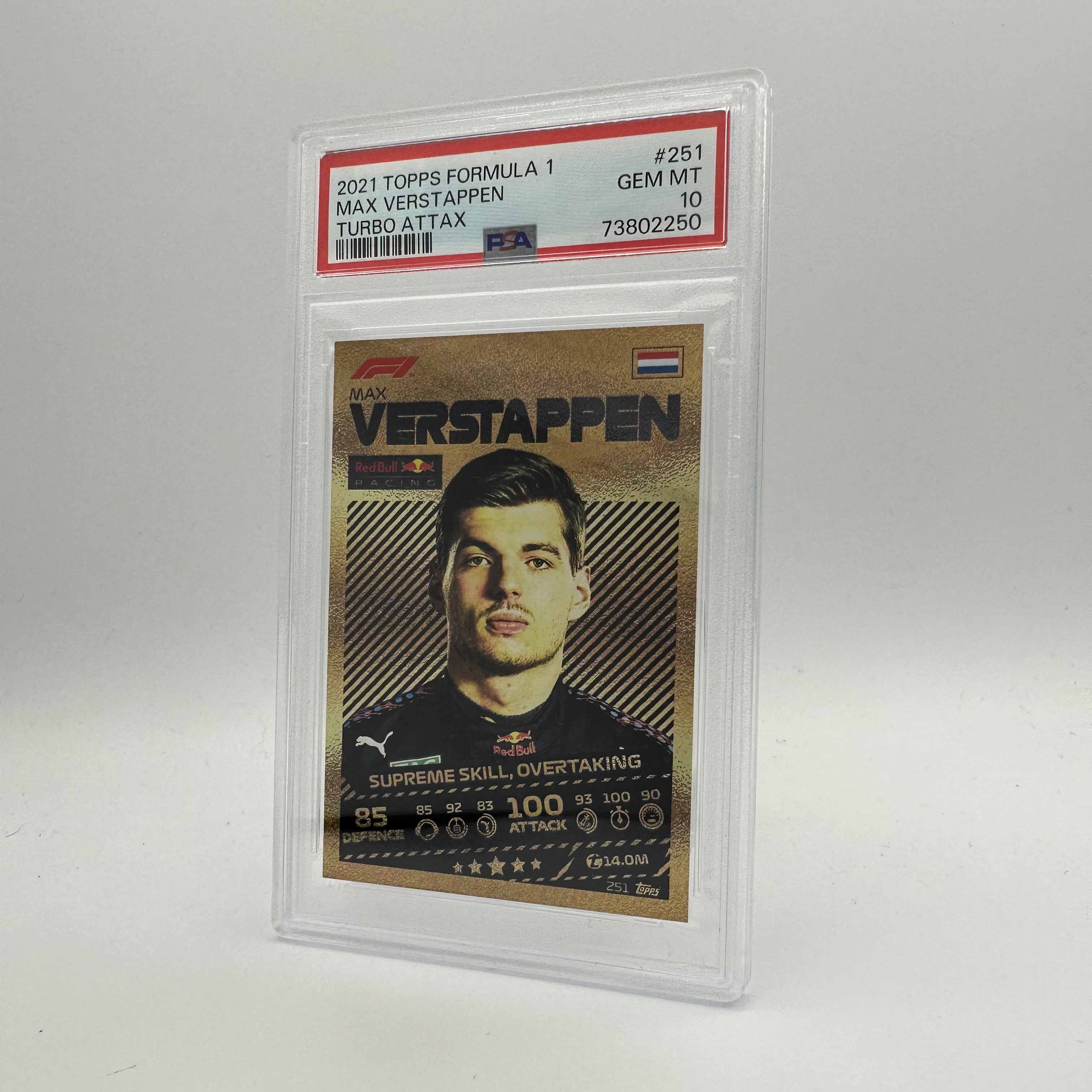 PSA 10 MAX VERSTAPPEN #251 Trading Card - Rare Collectible for F1 Racing Fans & Sports Memorabilia Enthusiasts - Perfect for Display, Investment, and Gifting