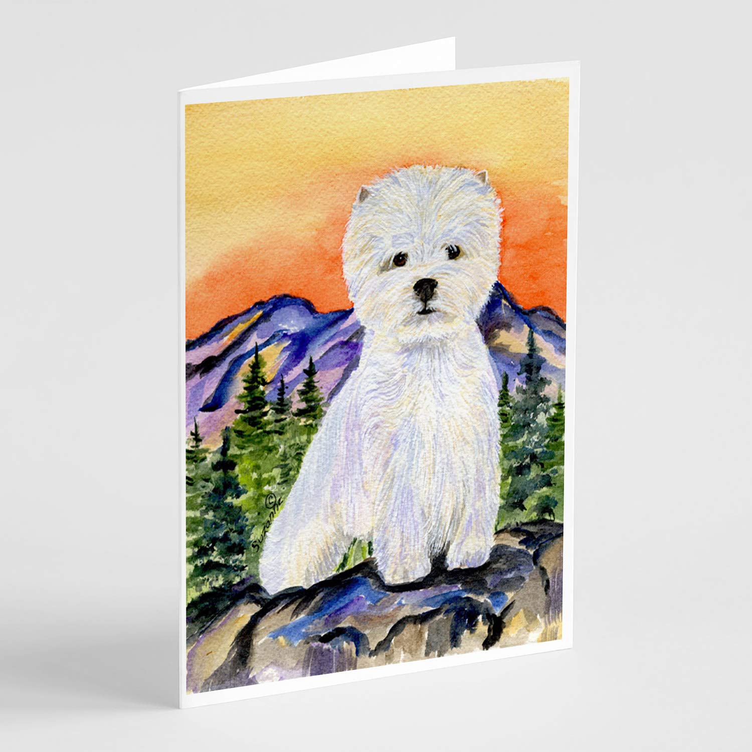 Westie Greeting Cards and Envelopes Set - Pack of 8 Blank A7 Note Cards (5x7 Inches) for Birthdays, Thank You Notes & Special Occasions | Whimsical Dog Lover Stationery