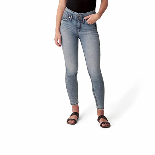 Silver Jeans Co. Women's High Rise Skinny Jeans - Stretch Denim, Comfort Fit, Classic Style for Everyday Wear | Perfect for Work, Casual Outings & Date Nights