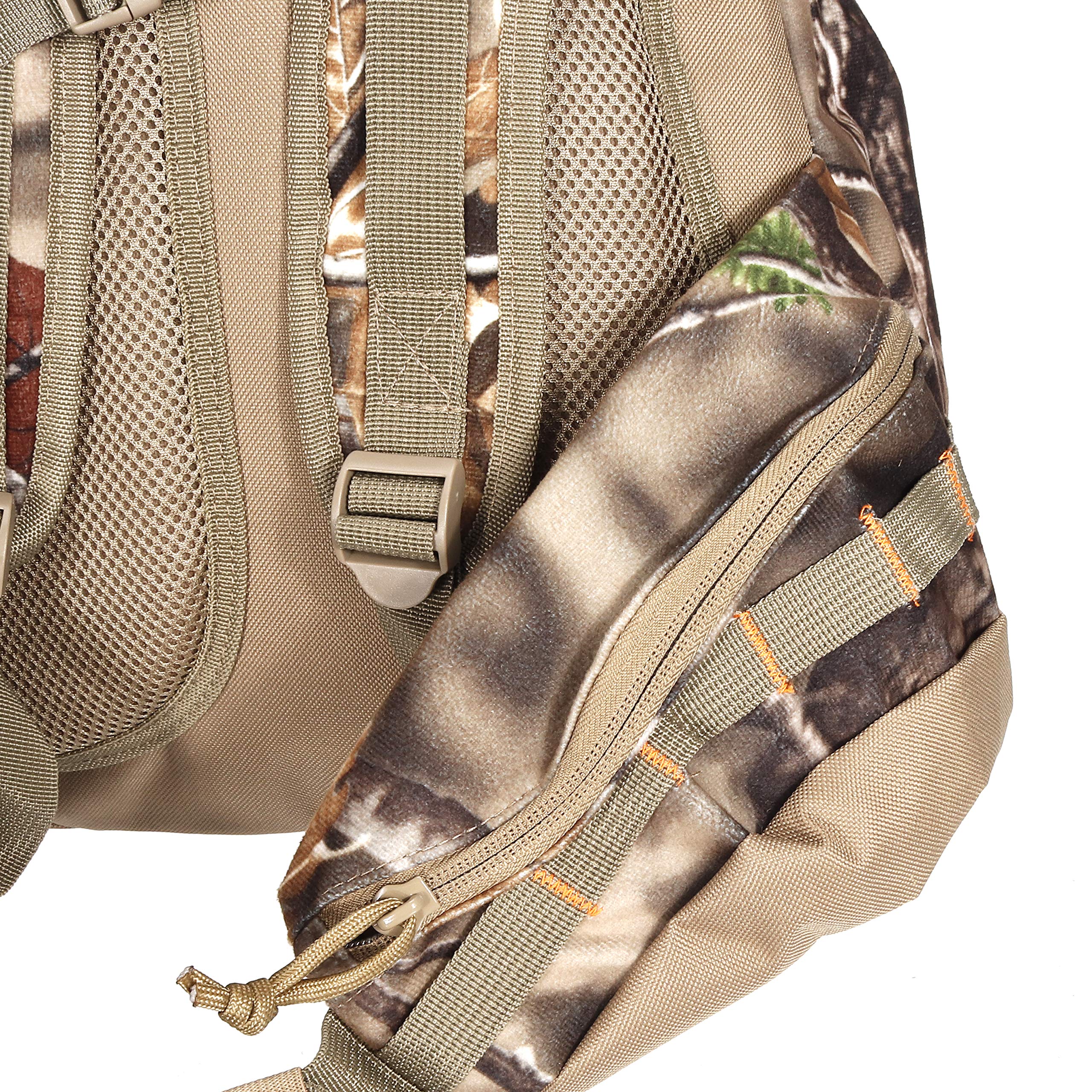 North Mountain Gear Camouflage Hunting Backpack - Waterproof, Bow & Rifle Compatible, Large Capacity (Woodland Brown Camo) - Perfect for Deer Hunting, Outdoor Adventures & Tactical Missions