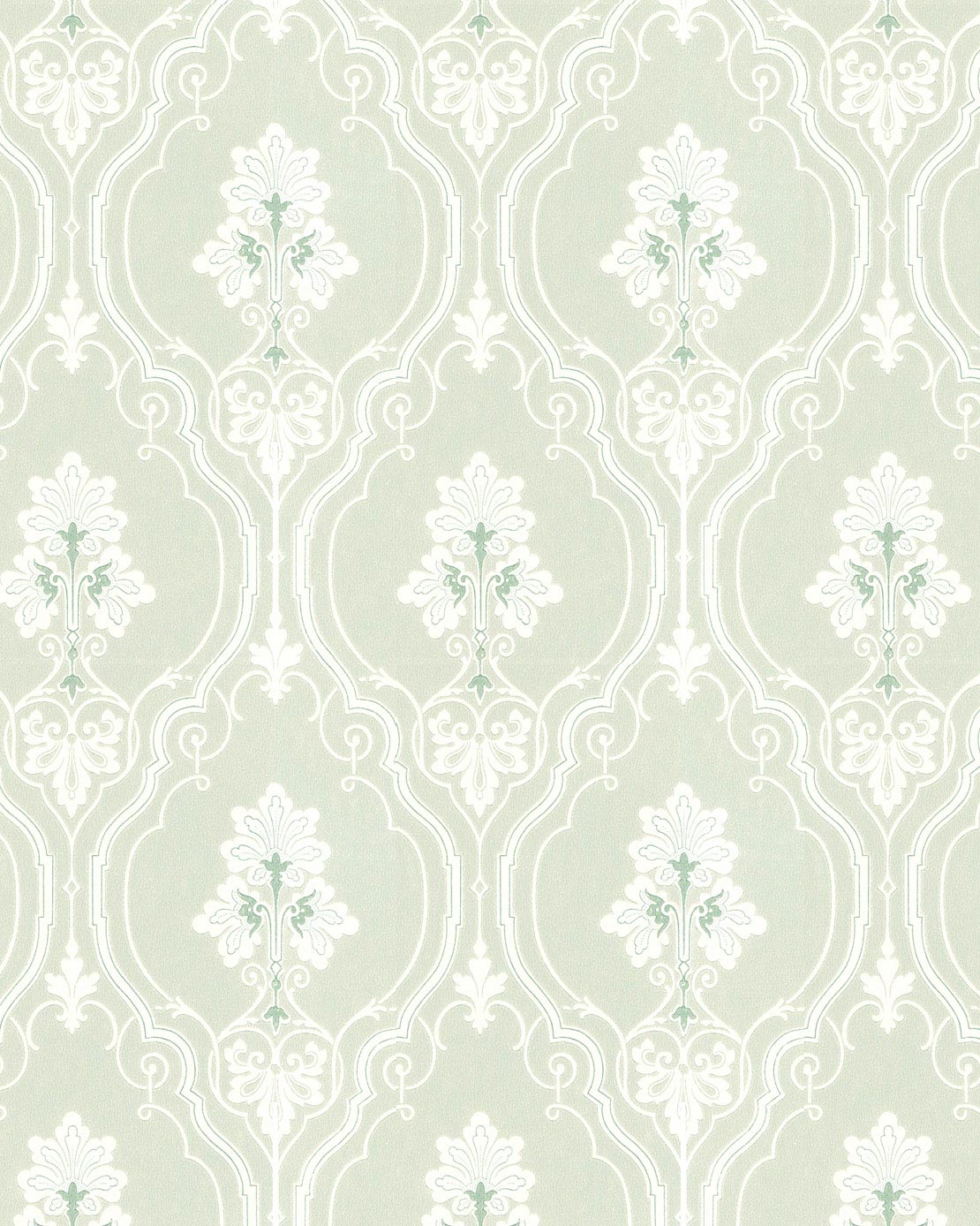 Lim & Handtryck Wallpaper - Elk White/Green | Premium Scandinavian Design for Living Room & Bedroom Decor