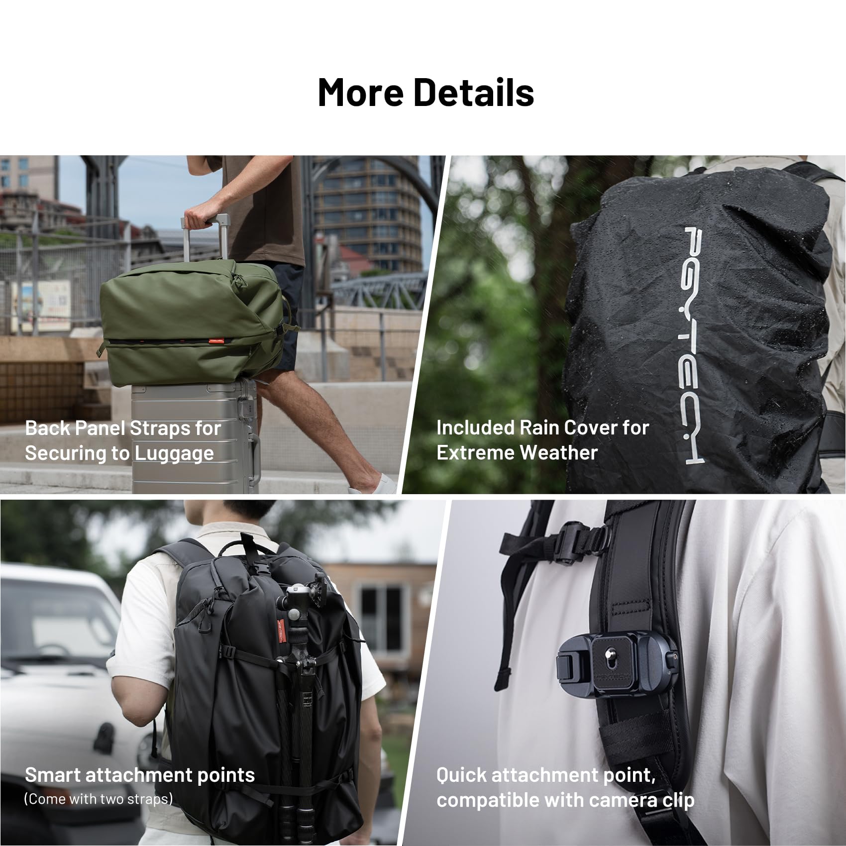 PGYTECH OneMo 35L Travel Backpack - Waterproof Camera Backpack for Photographers & Travelers - DSLR Hiking Backpack Compatible with Canon, Nikon, Sony & DJI Drones - Laptop Compartment Fits 16