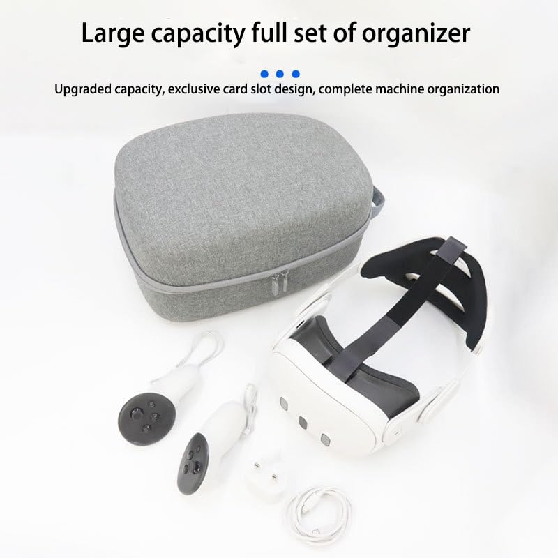 Meta Quest 3 VR Headset Case - Waterproof Protective Carrying Bag with Shoulder Strap for Meta Quest 3 VR Gaming Headset & Controllers Accessories - Perfect for Travel, Storage & Outdoor VR Gaming