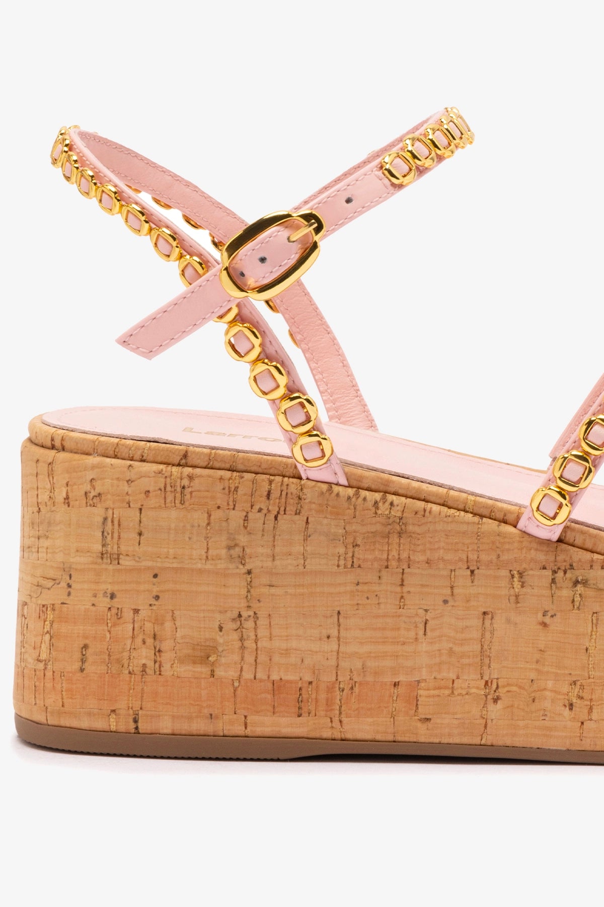 Gio Milanina Women's Flatform Sandals in Tulip Patent Leather & Natural Cork - Comfortable Summer Shoes for Beach, Vacation & Casual Outings
