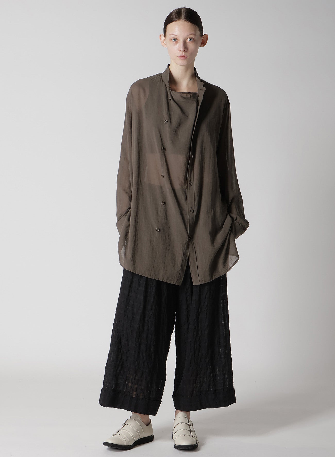 Soft Cotton Chiffon Right Front Double Layer Shirt for Women - Elegant & Breathable Blouse for Work, Date, and Casual Outfits