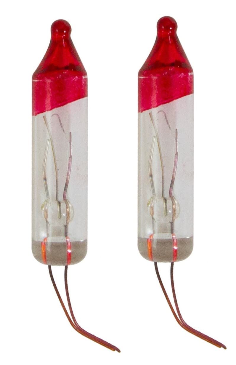 2 Pack Mini 2.5V 0.425W Clear Incandescent Flasher Bulbs for Christmas Tree Lights - Indoor/Outdoor Decorative Lighting (Makes Lights Flash) - Perfect for Holiday Decorations, Parties and Festive Events