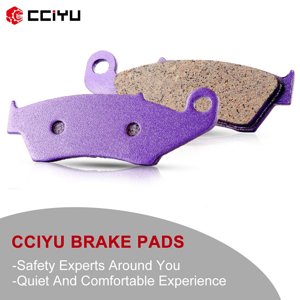 High-Performance CCIYU Motorcycle Brake Pads for Honda 2002-2014 Models - Front & Rear Carbon Fiber Brake Pads - Perfect for Street Riding, Racing & Off-Road Adventures