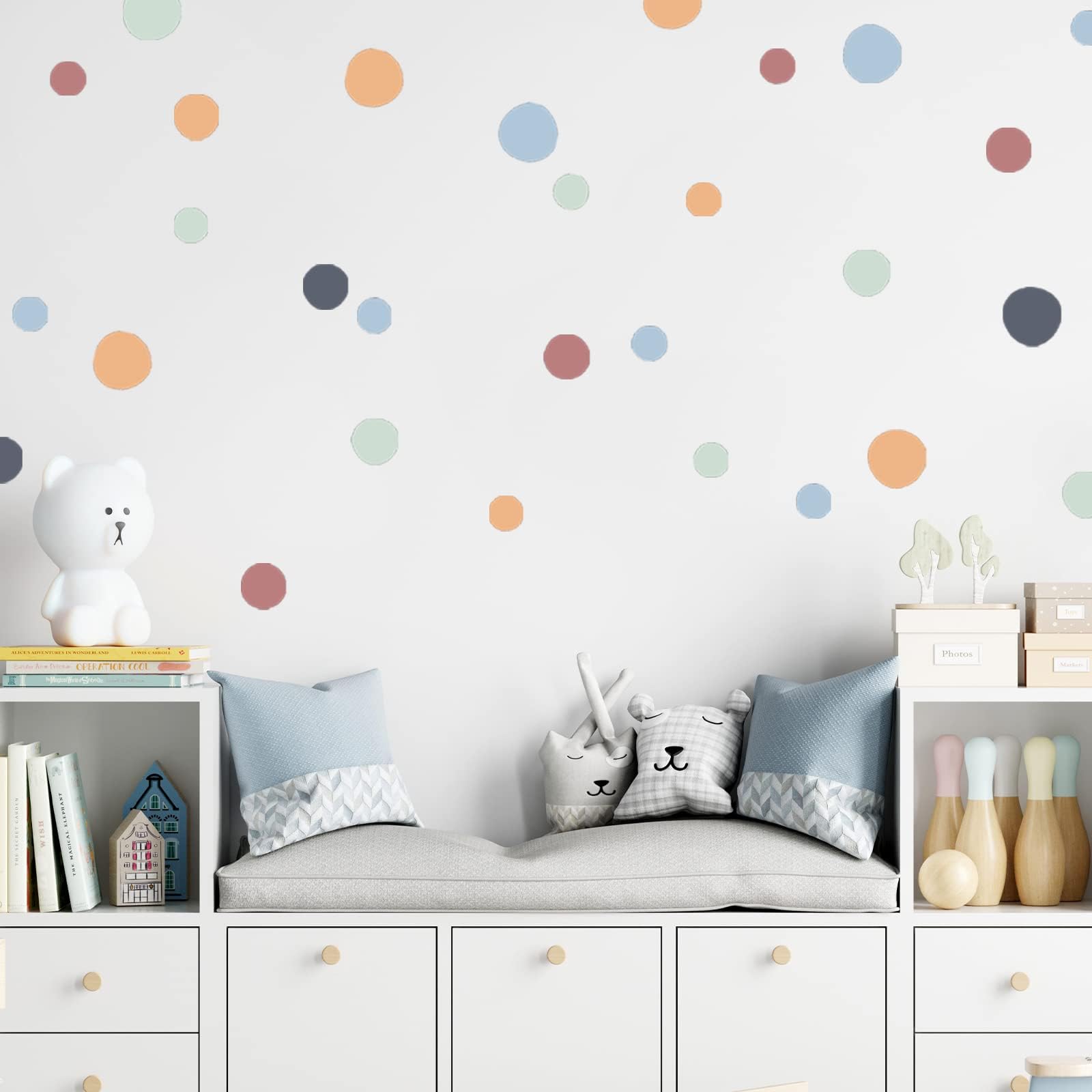 Boho Polka Dot Wall Stickers for Kids’ Bedroom, Nursery & Playroom - Removable Decals for Room Decor, Perfect for Girls' Rooms & Toddler Play Areas
