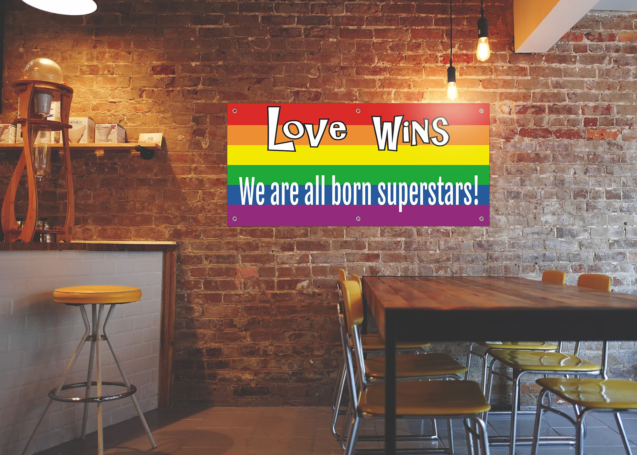 Custom Gay Pride Banner - Rainbow Flag Love Wins Vinyl Banner 24