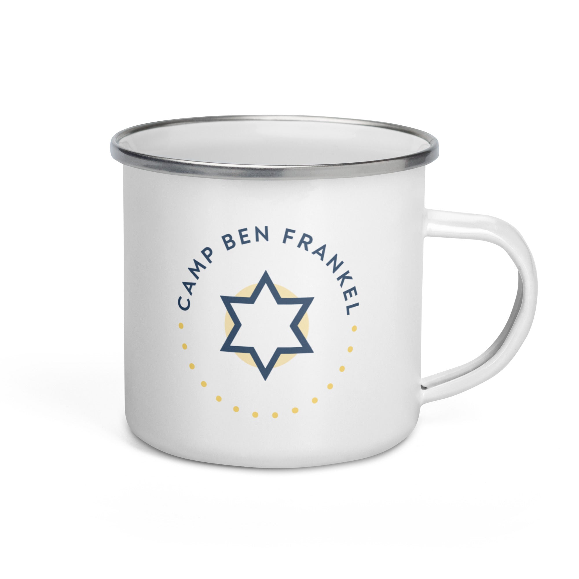 Ben Franklin Enamel Camping Mug - Durable & Lightweight Coffee Cup for Outdoor Adventures, Travel, and Home Use