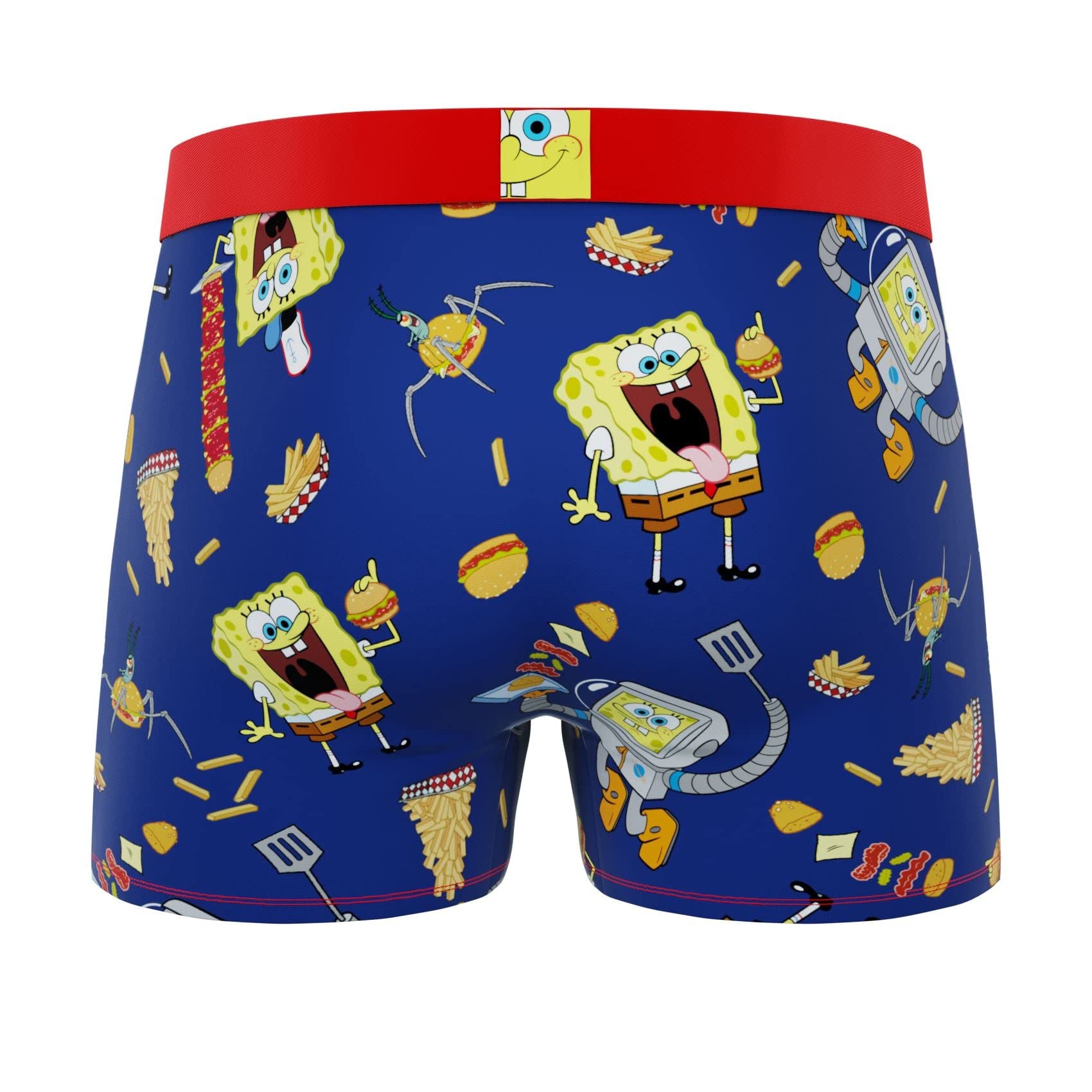 CrazyBoxer Spongebob Seahorse Men's Boxer Briefs - Soft Cotton Underwear for Comfort & Fun | Perfect for Sleepwear, Lounge Wear & Gifts