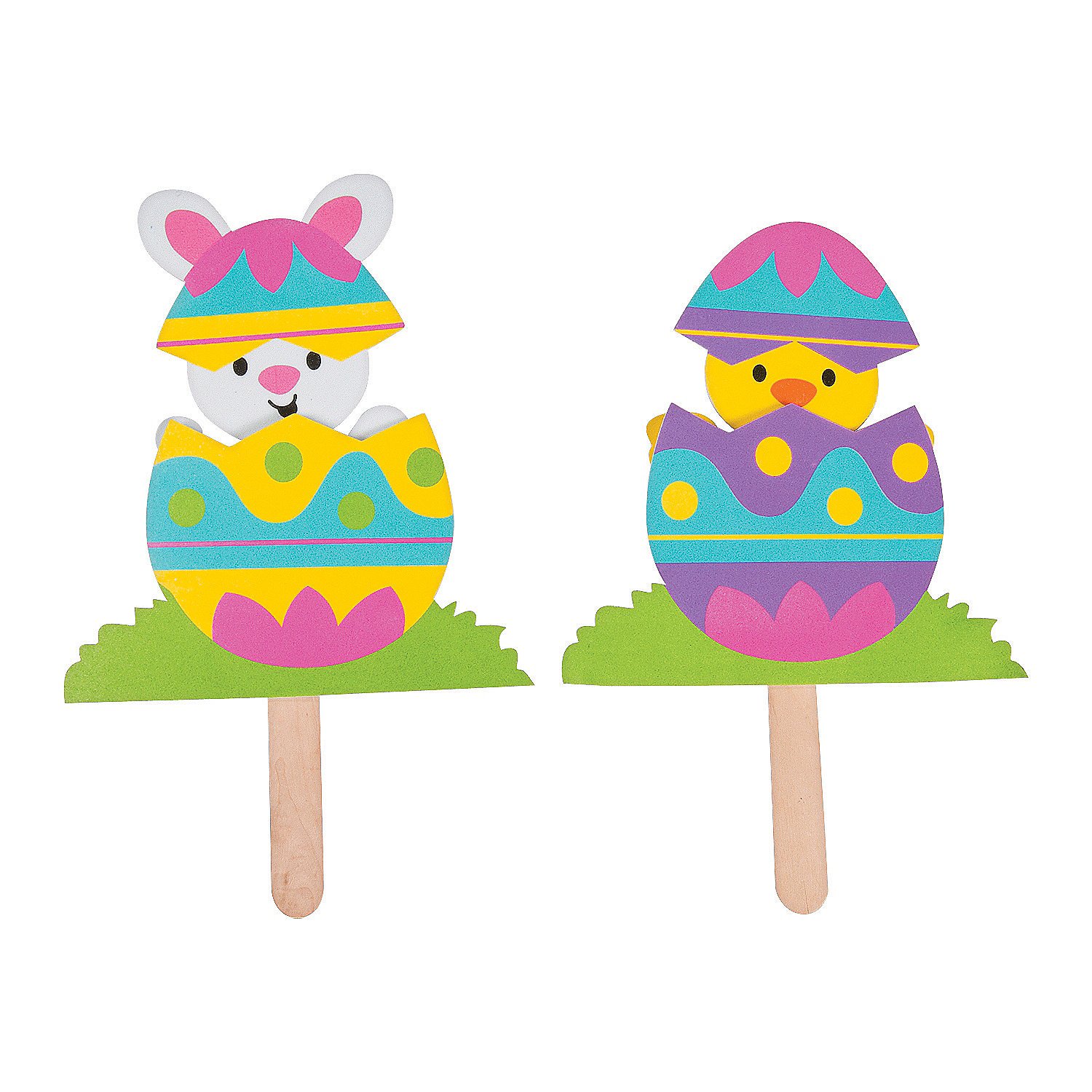 Easter Pop Up Character Craft Kit - 12 Pack DIY Kids Crafts for Easter Party, Classroom Activities & Family Fun