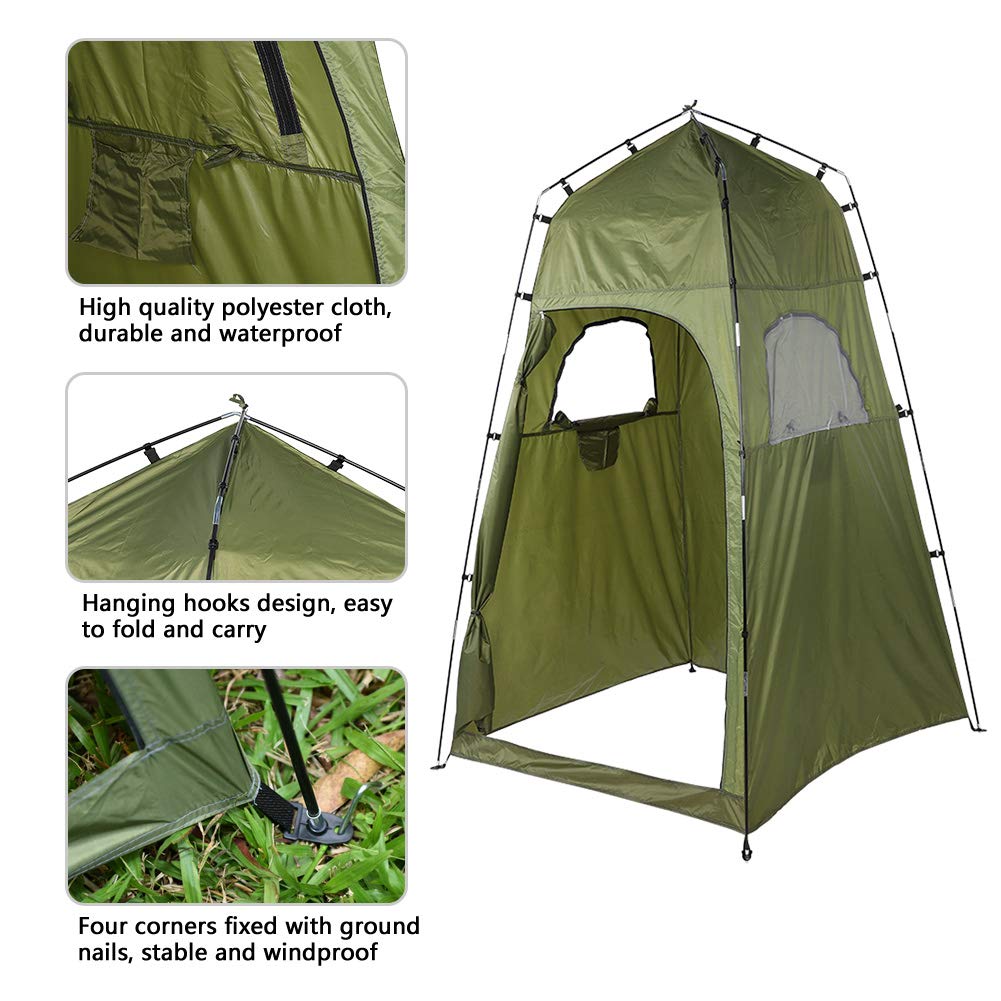 VGEBY Portable Camping Changing Tent - Outdoor Shower Shelter, Beach Toilet & Privacy Room for Camping, Beach, Hiking | Lightweight & Water-Resistant