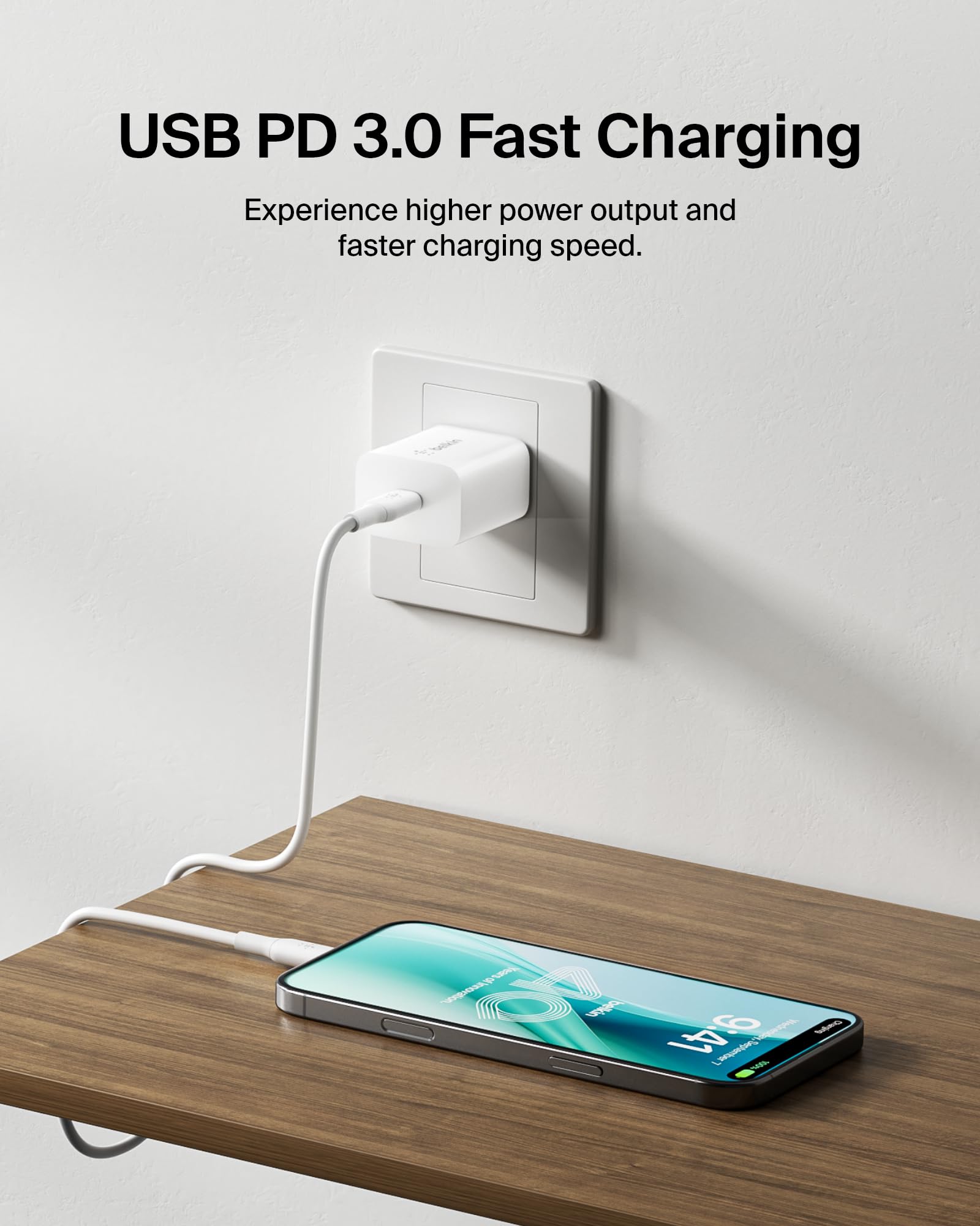 Belkin 20W USB-C Fast Wall Charger Block - Dual Port Compact Power Adapter for iPhone 16/15/14/13 Pro/Max/Ultra/Mini, iPad, AirPods, Samsung Galaxy S25/S24 & More - White (2-Pack) - Perfect for Home, Office & Travel Charging