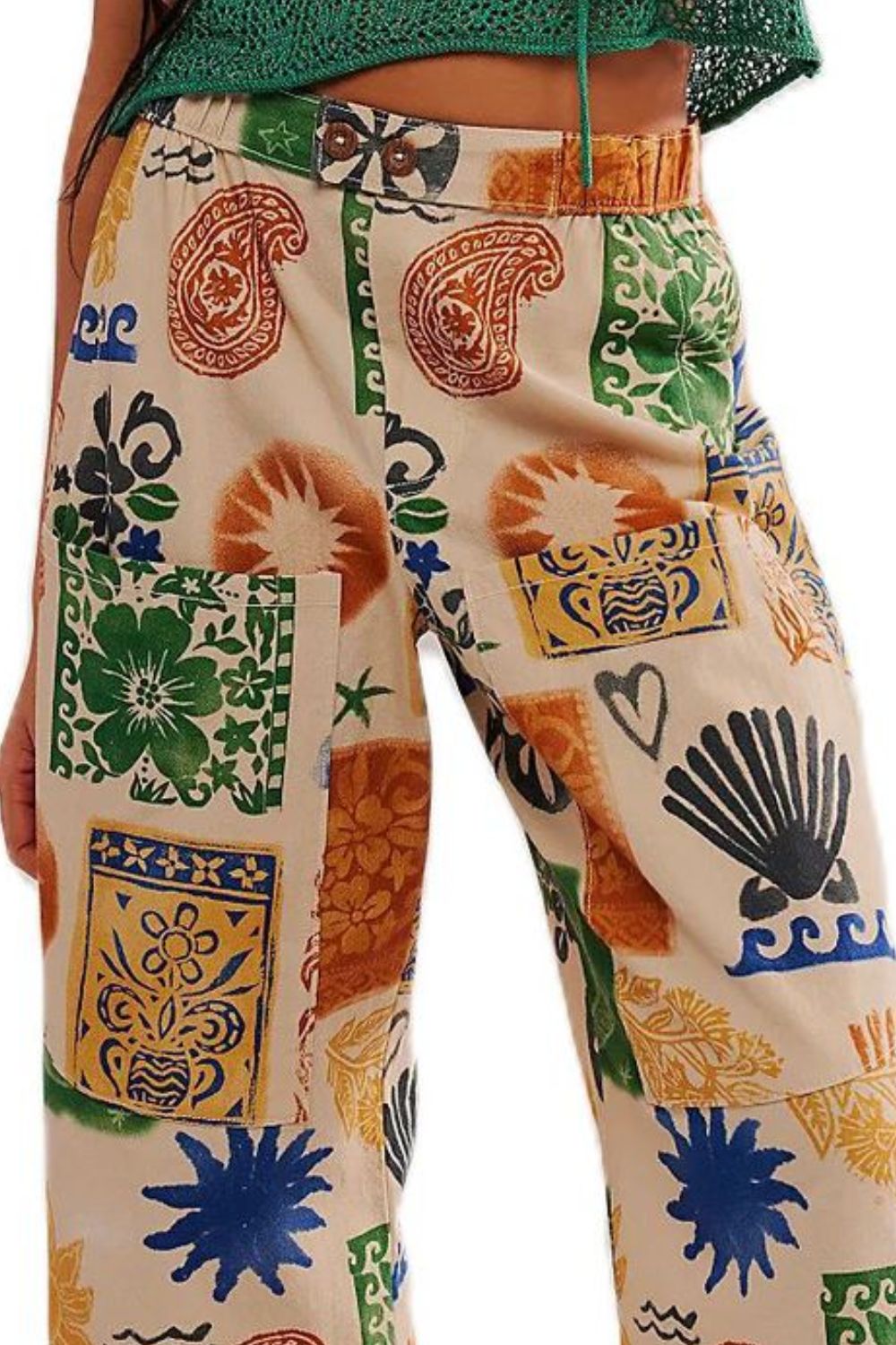 Stylish Printed Wide Leg Pants for Women - Comfortable High Waist Flowy Trousers - Perfect for Casual Outfits, Office Wear & Summer Vacations