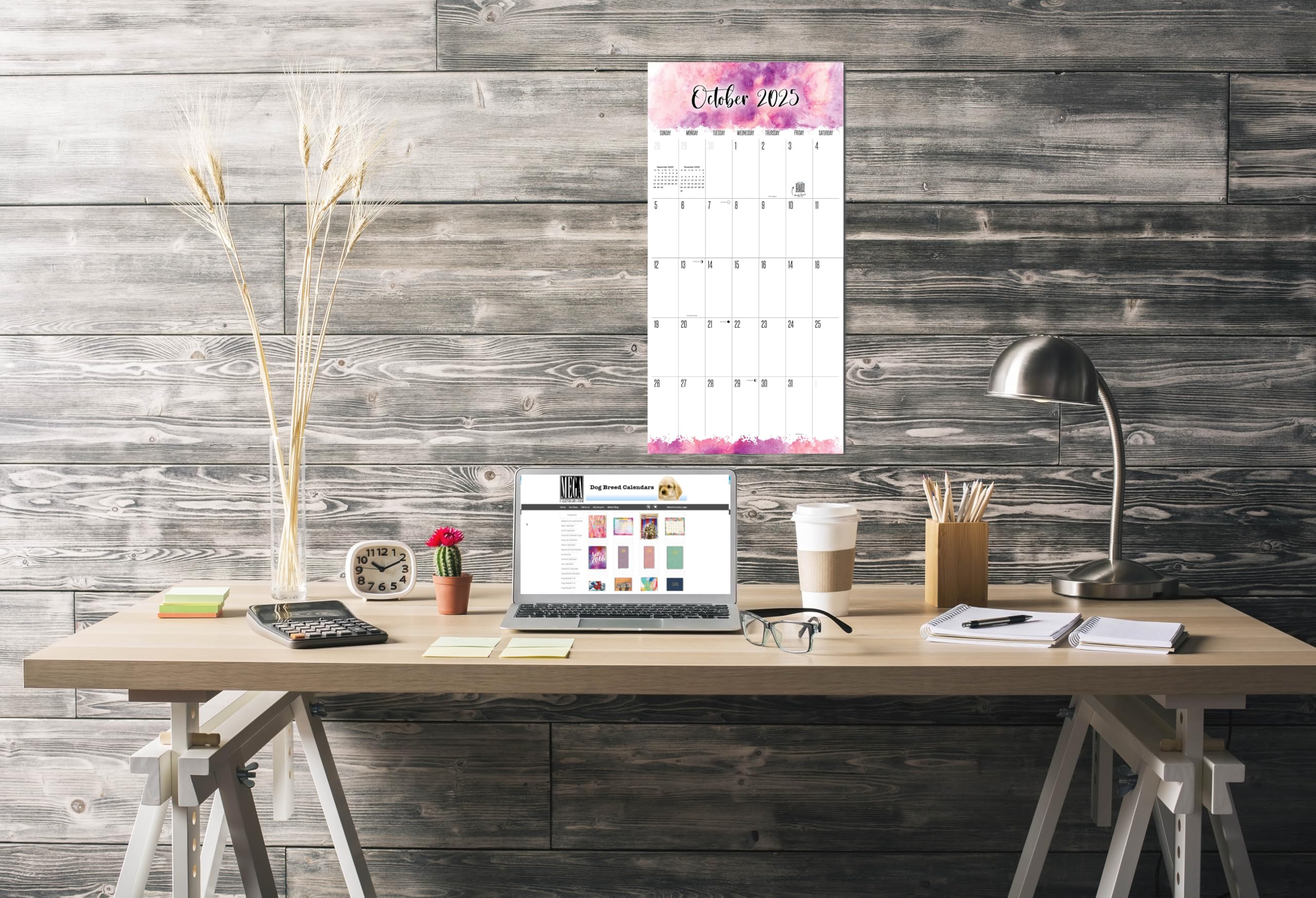 2024-2025 Large Grid Wall Calendar - 12x24 Inch Big Grid Planner with Thick No-Bleed Paper - Perfect for Teachers, Office & Home Organization - Made in USA - Great for Classroom, Office Decor & Family Scheduling