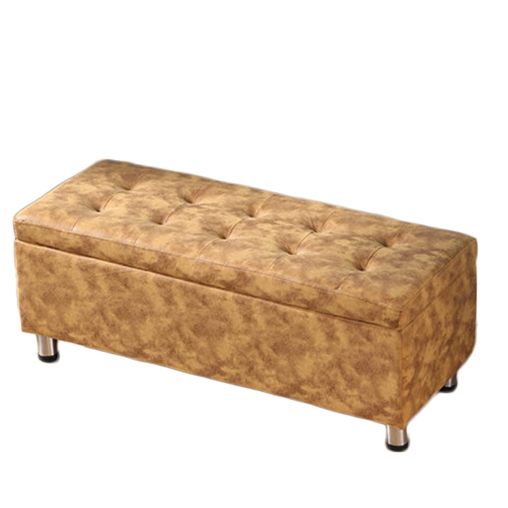 Upholstered Storage Ottoman Bench with Padded Seat - Multi-Functional Entryway Stool, Footrest & Coffee Table for Living Room - Easy Assembly Home Storage Solution | Perfect for Small Spaces, Bedroom Organization & Entryway Decor