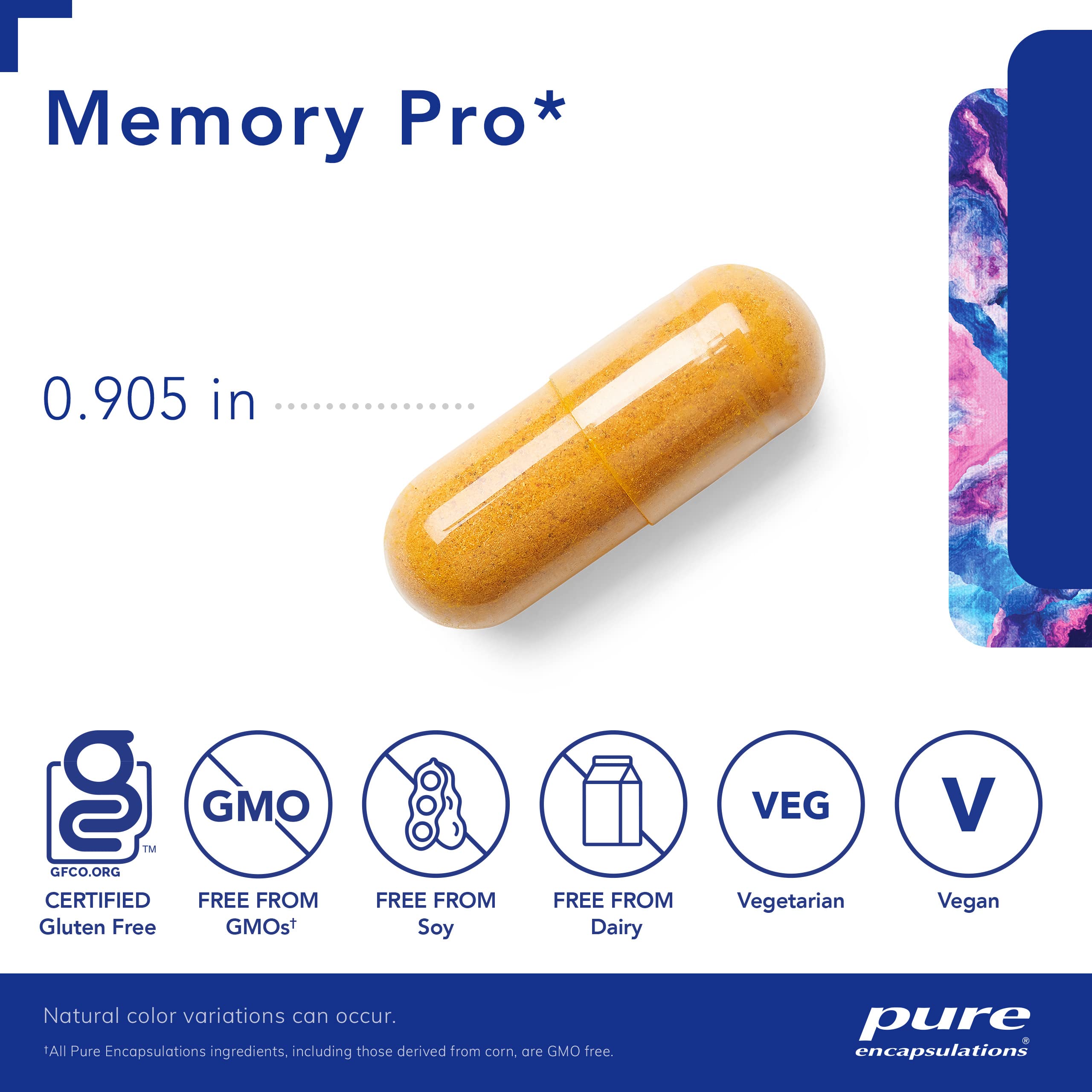 Pure Encapsulations Memory Pro - Brain Supplement for Focus & Cognitive Support | 90 Capsules | Supports Memory, Concentration & Mental Clarity for Students, Professionals & Seniors